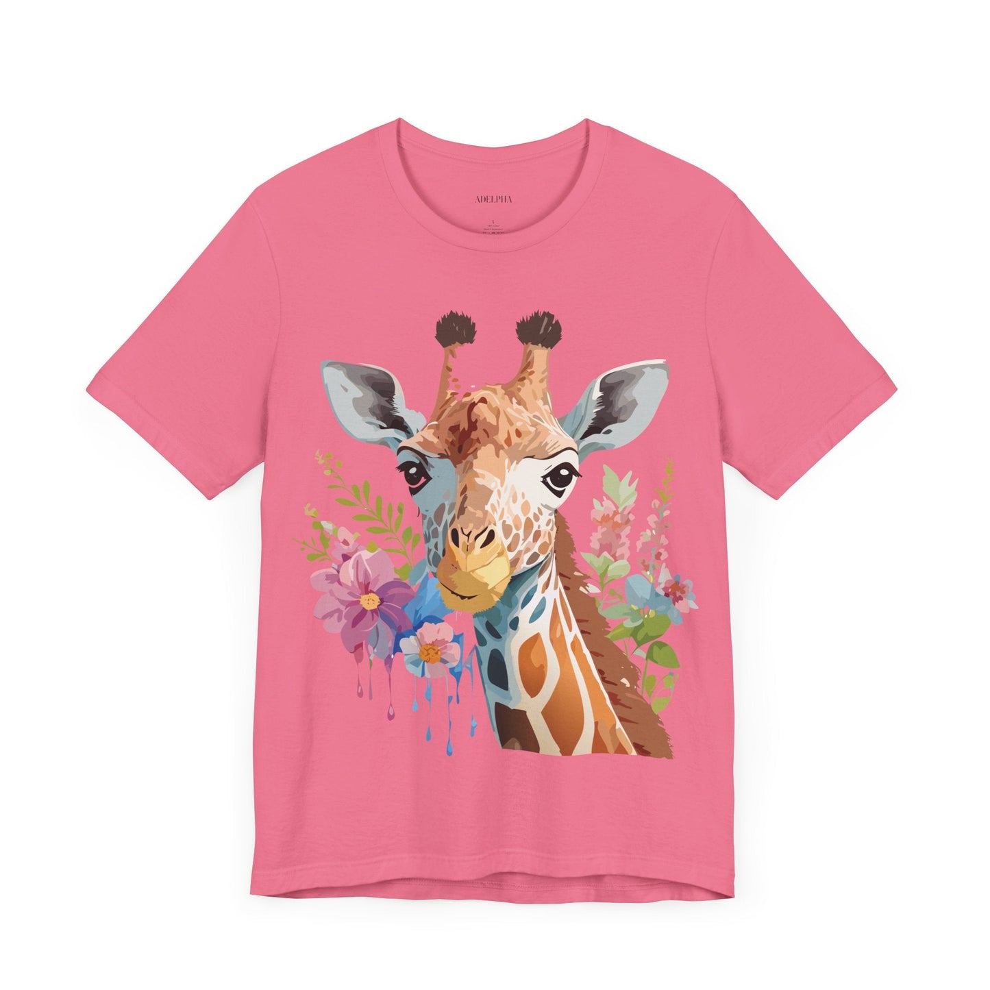 Giraffe Graphic Unisex 100 Cotton Vintage Animal Art T-Shirt 3