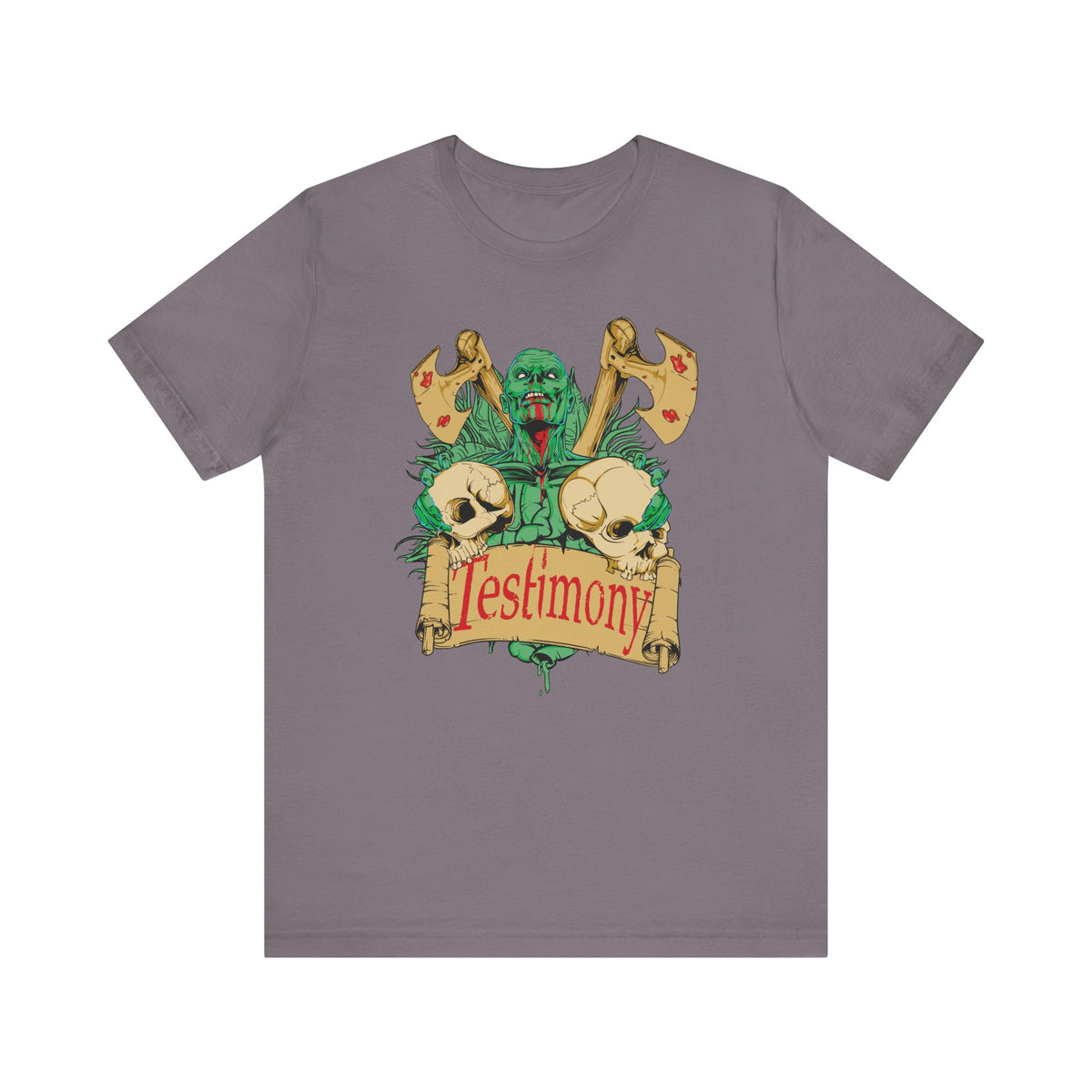 Cthulhu Skull Axes Testimony Tee Lovecraft Horror Mythos Unisex Cotton Shirt Art-42