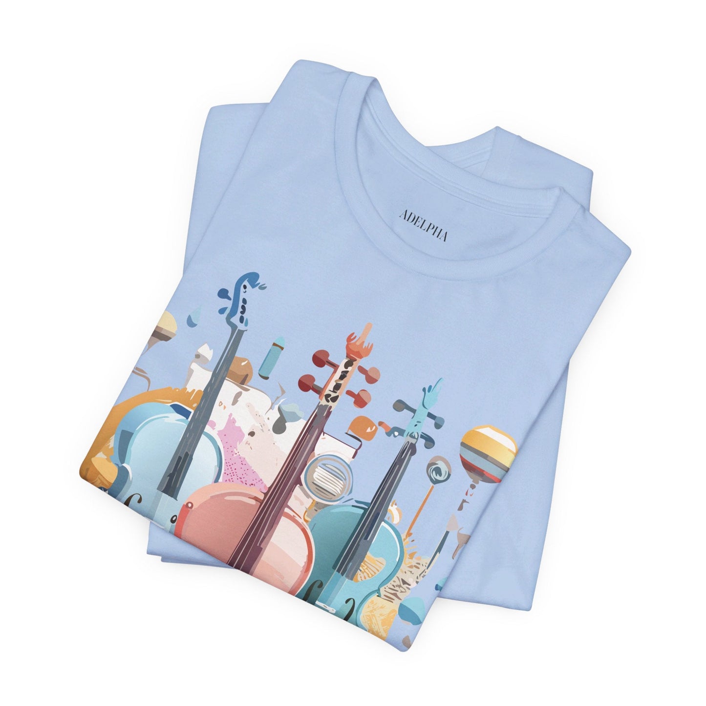 Music Graphic T Shirt Unisex Vintage Inspired Art Tee by Adelpha Premium Jersey Short Sleeve