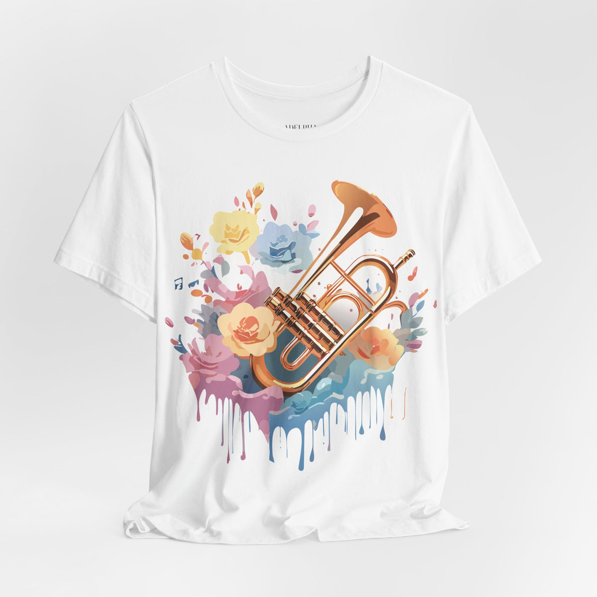 Music Graphic Unisex Cotton Bella+Canvas Tee with Art Design m158
