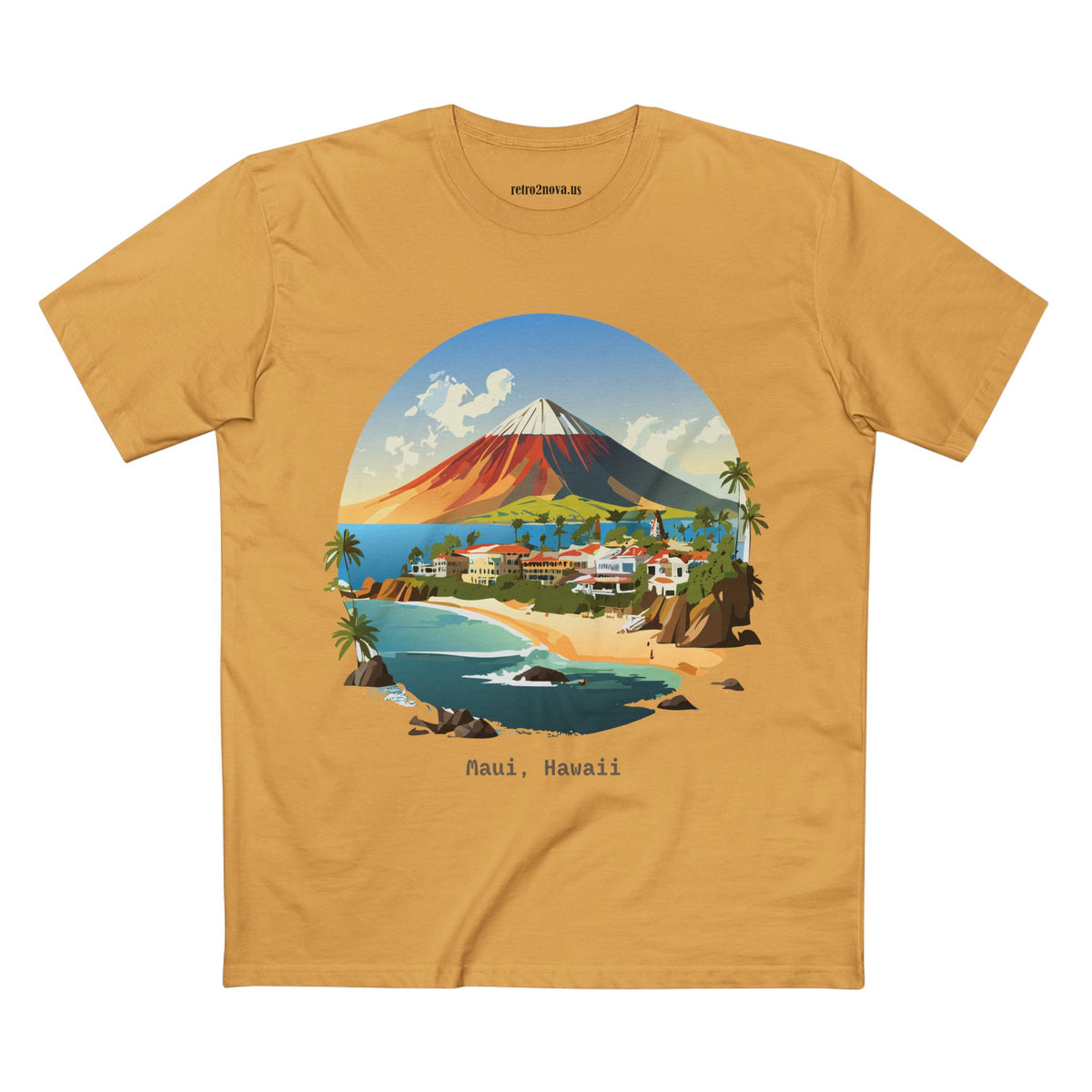 Maui Hawaii Vintage Beach Scene T-Shirt | Tropical Island Graphic Tee