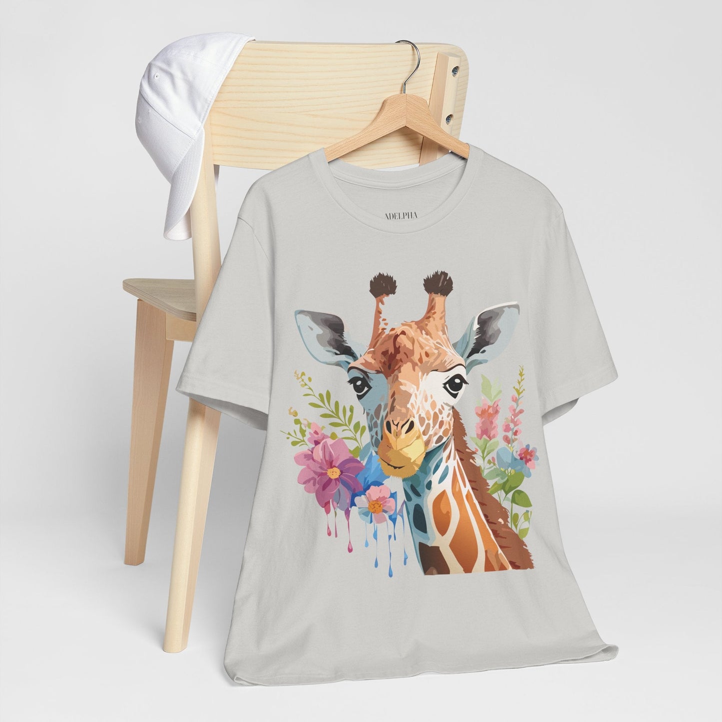 Giraffe Graphic Unisex 100 Cotton Vintage Animal Art T-Shirt 3