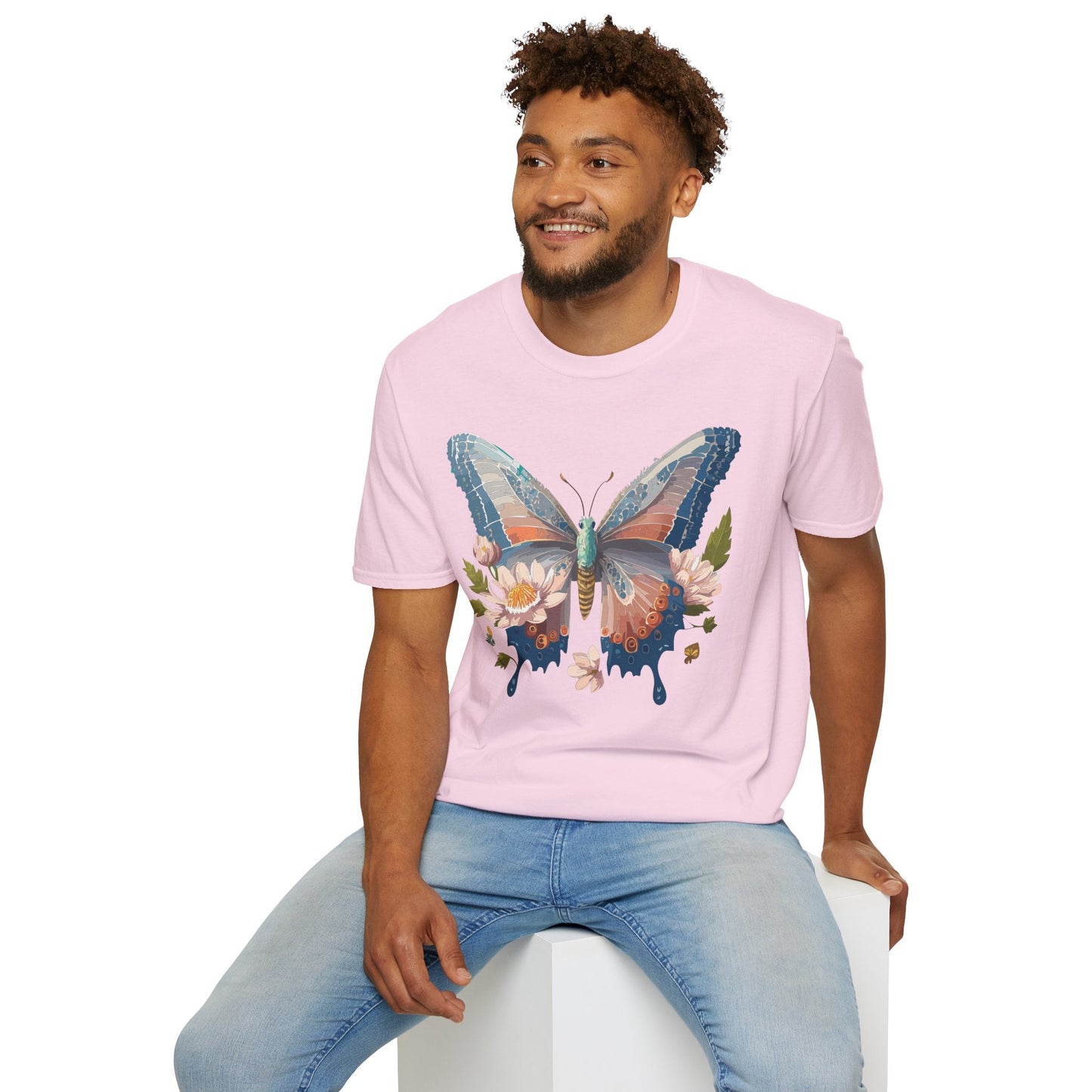 Butterfly Shirt Unisex T Shirt Monarch Design Softstyle 64000 Ring Spun Cotton Tee
