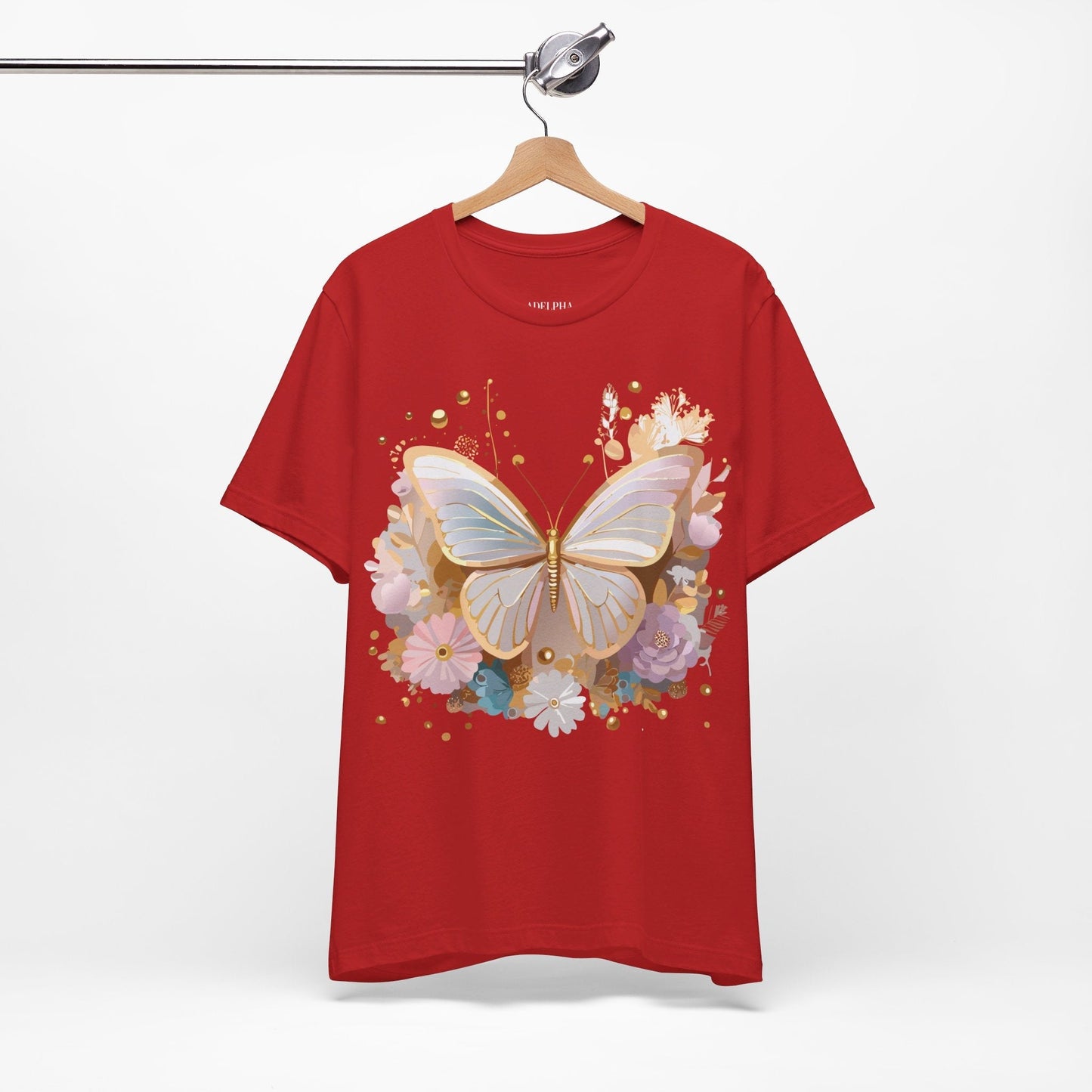 Unisex Graphic Tee With Adelpha Artwork Vintage Butterfly Inspired Art Design Tee