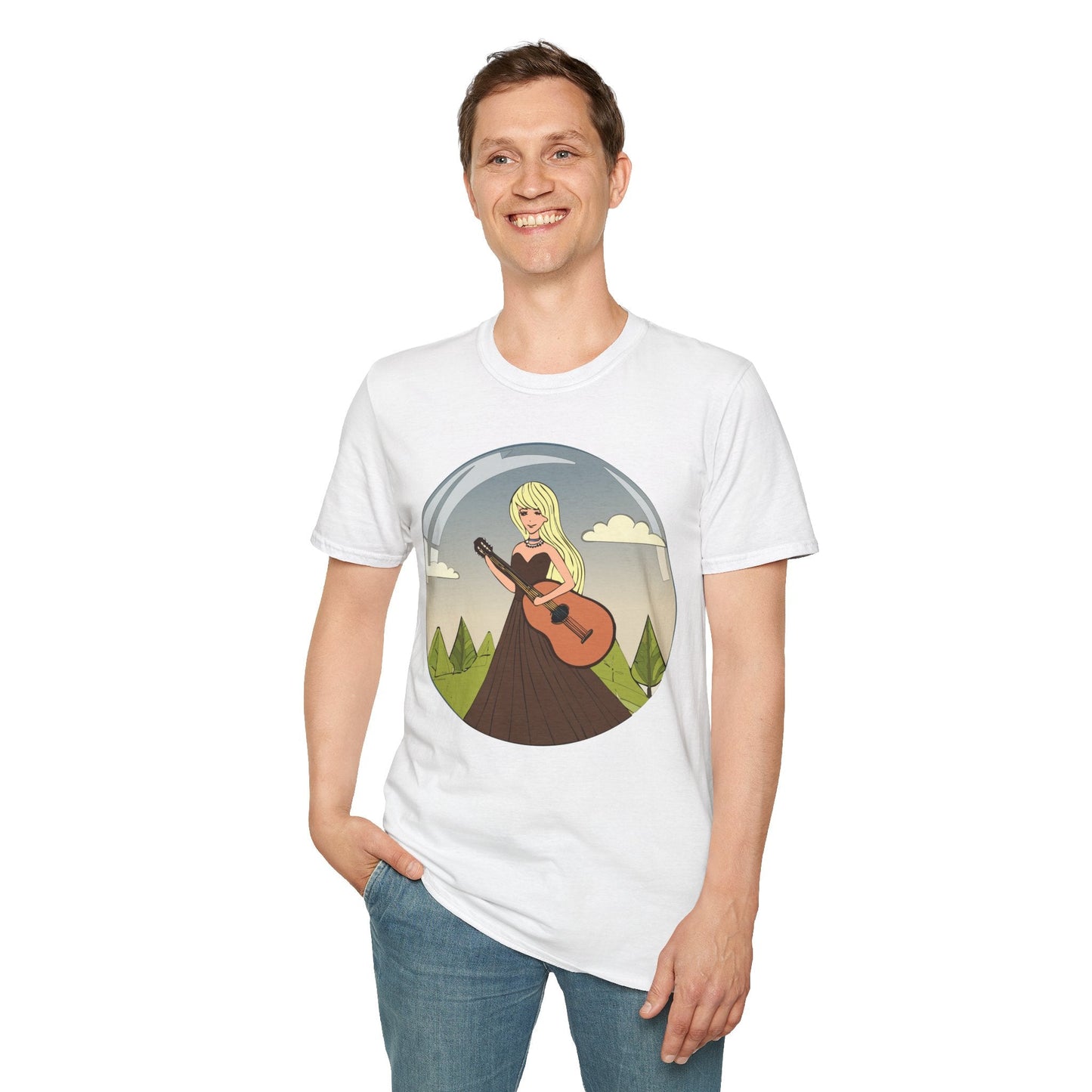 Womens Graphic T Shirt Art Design Tee Softstyle 100 Percent Ring Spun Cotton Short Sleeve