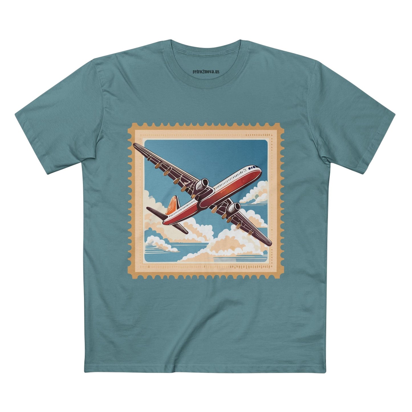 Postage Stamp Shirt Unisex Premium Cotton Tee With Original Art Design From Retro2Nova PS38
