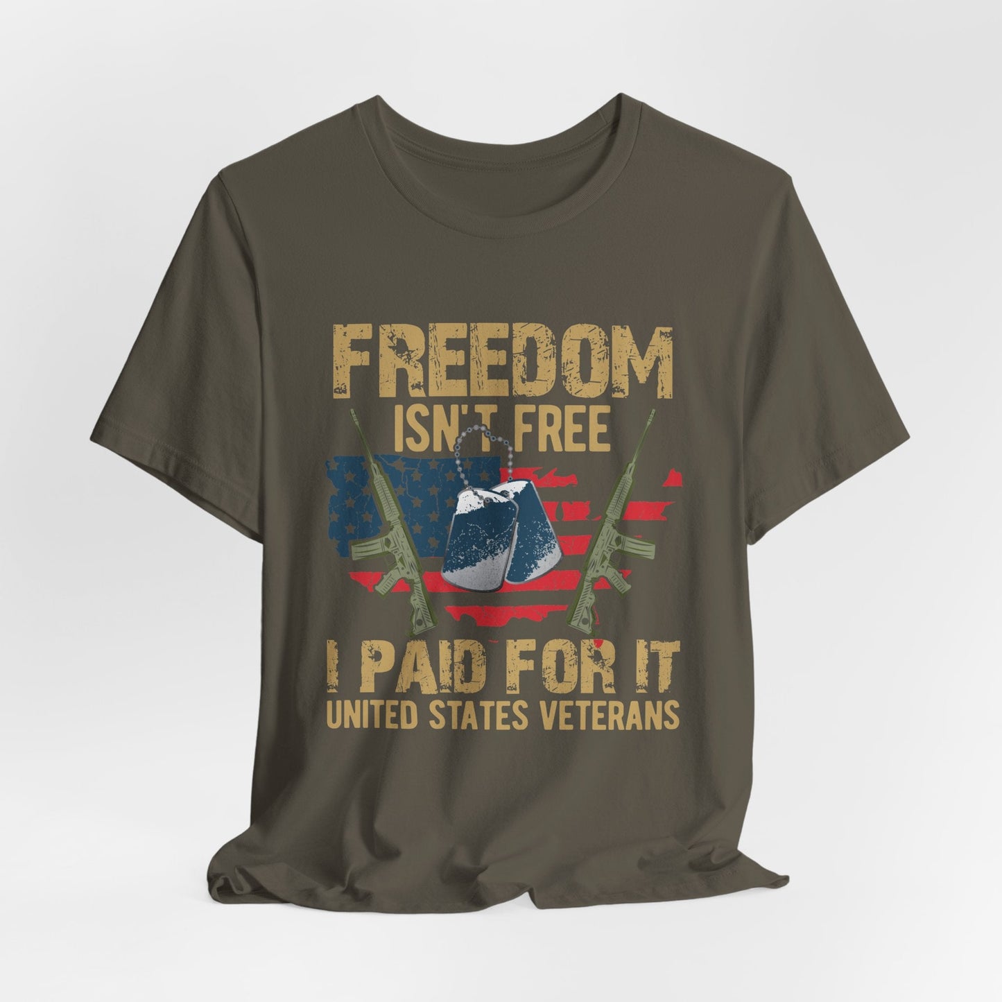 Army Veteran Patriotic Graphic Design Unisex Cotton T-Shirt v19