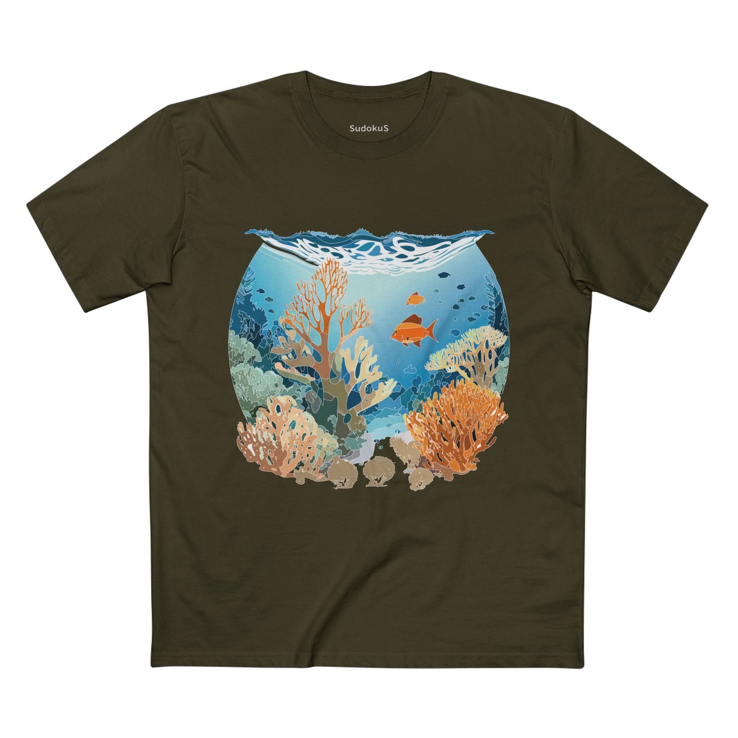 Ocean Coast Graphic Unisex 100 Cotton Staple Tee 1