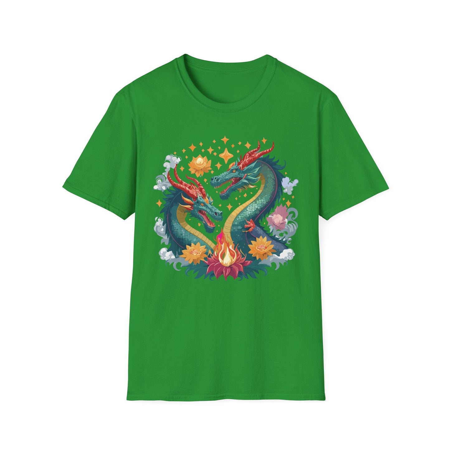 Dragon Graphic Unisex 100 Cotton Tee with Animal Artwork Design 2