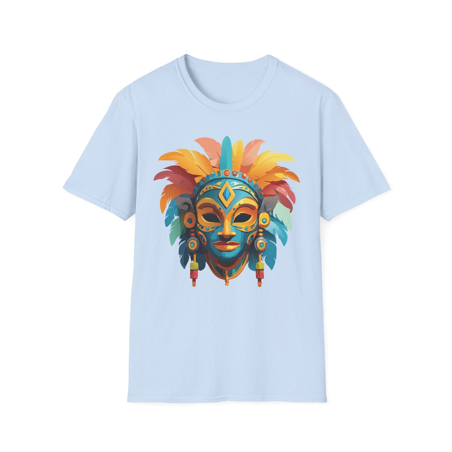 Mask Tee Shirt Unisex Graphic Design Short Sleeve Tee Gildan Softstyle 64000 Ring Spun Cotton
