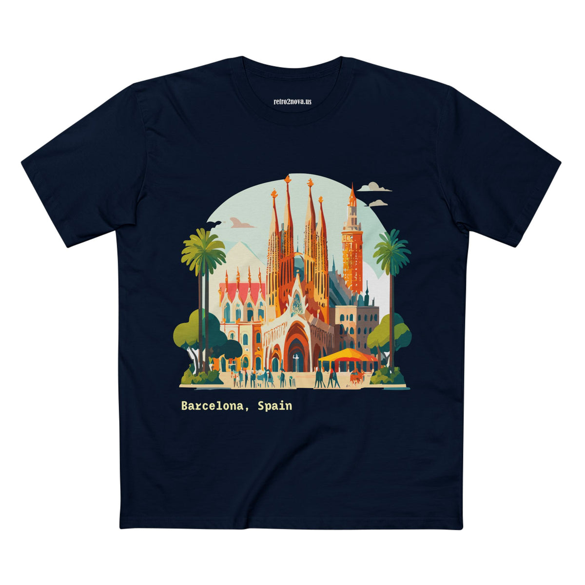 Sagrada Familia Barcelona Illustration Tee | Spain Travel Shirt
