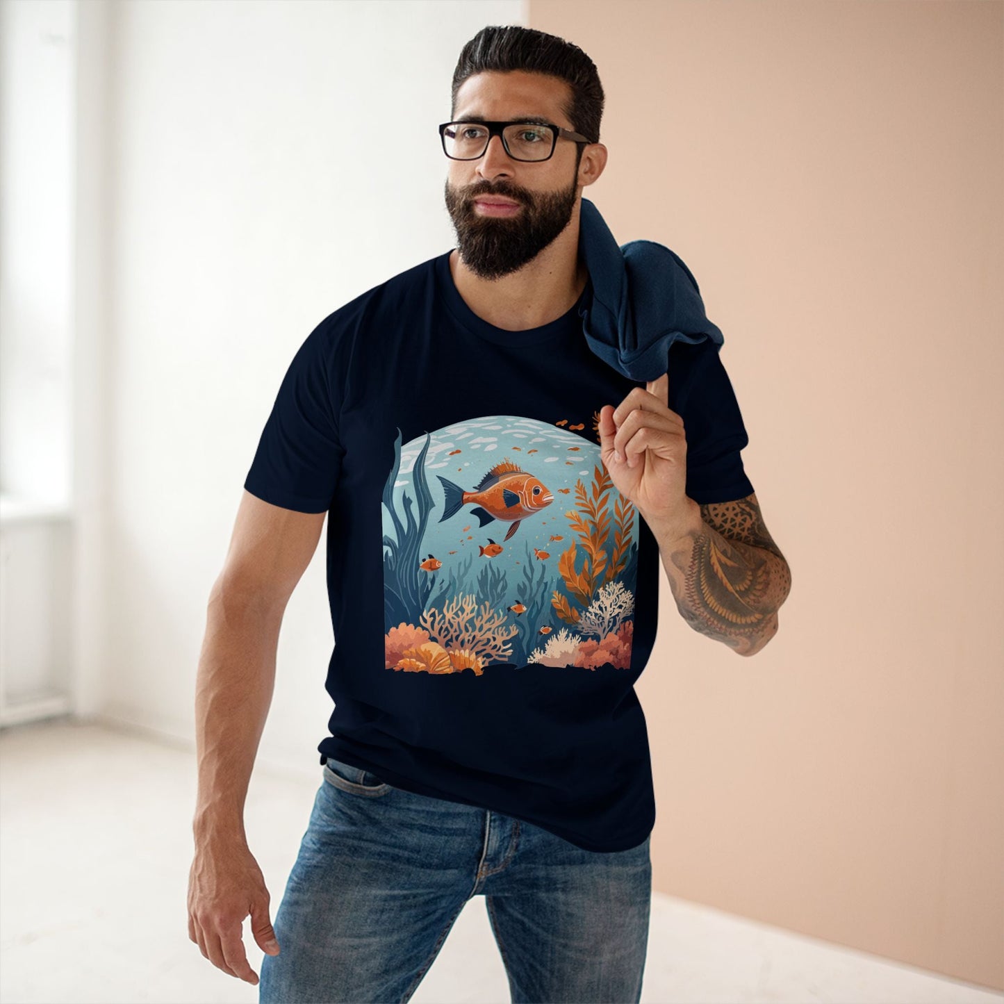 Ocean Shirt Ocean Pacific Premium Cotton Tee With Original Art Design From Retro2Nova Art Collection