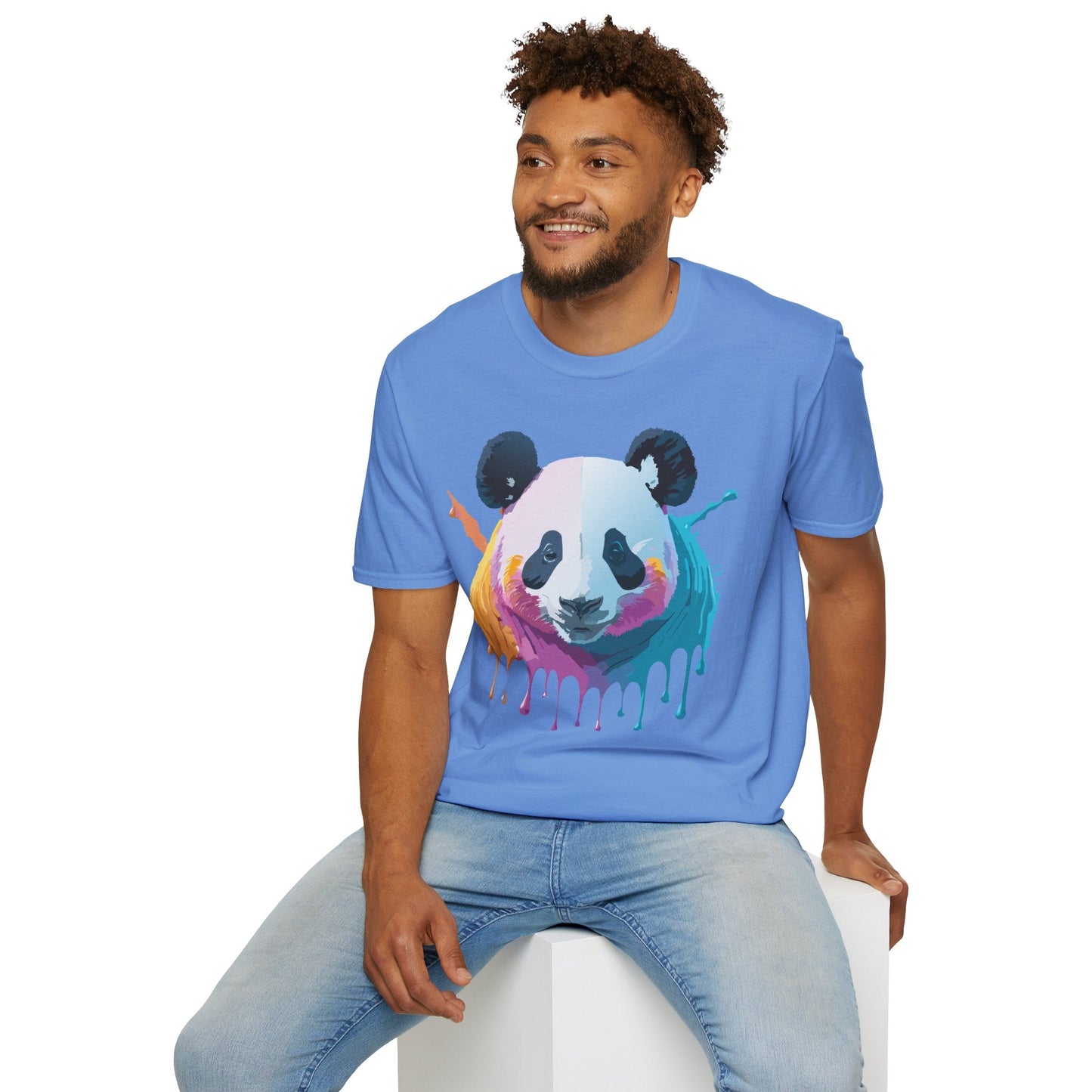 Panda Shirt Unisex T Shirt Softstyle Gildan 64000 100 Percent Ring Spun Cotton Animal Tee