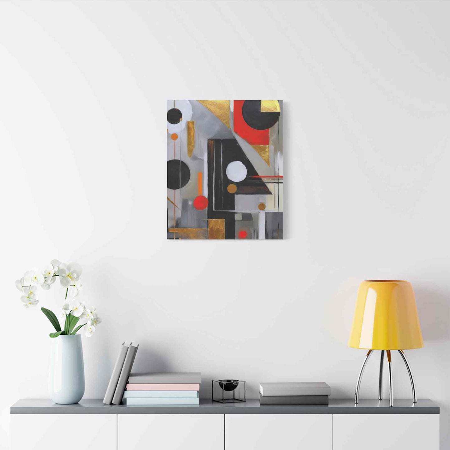 Red Abstract Painting Print Canvas 20x24,20x30,24x30, 24x32,24x36,30x40, 32x48,36x48,40x60 Pine-Wood Inner Frame ABS-23