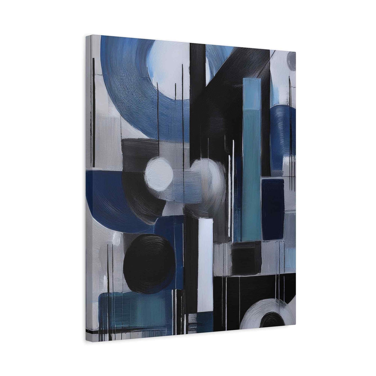 Blue Abstract Painting Print Canvas 20x24,20x30,24x30, 24x32,24x36,30x40, 32x48,36x48,40x60 Pine-Wood Inner Frame ABS-28