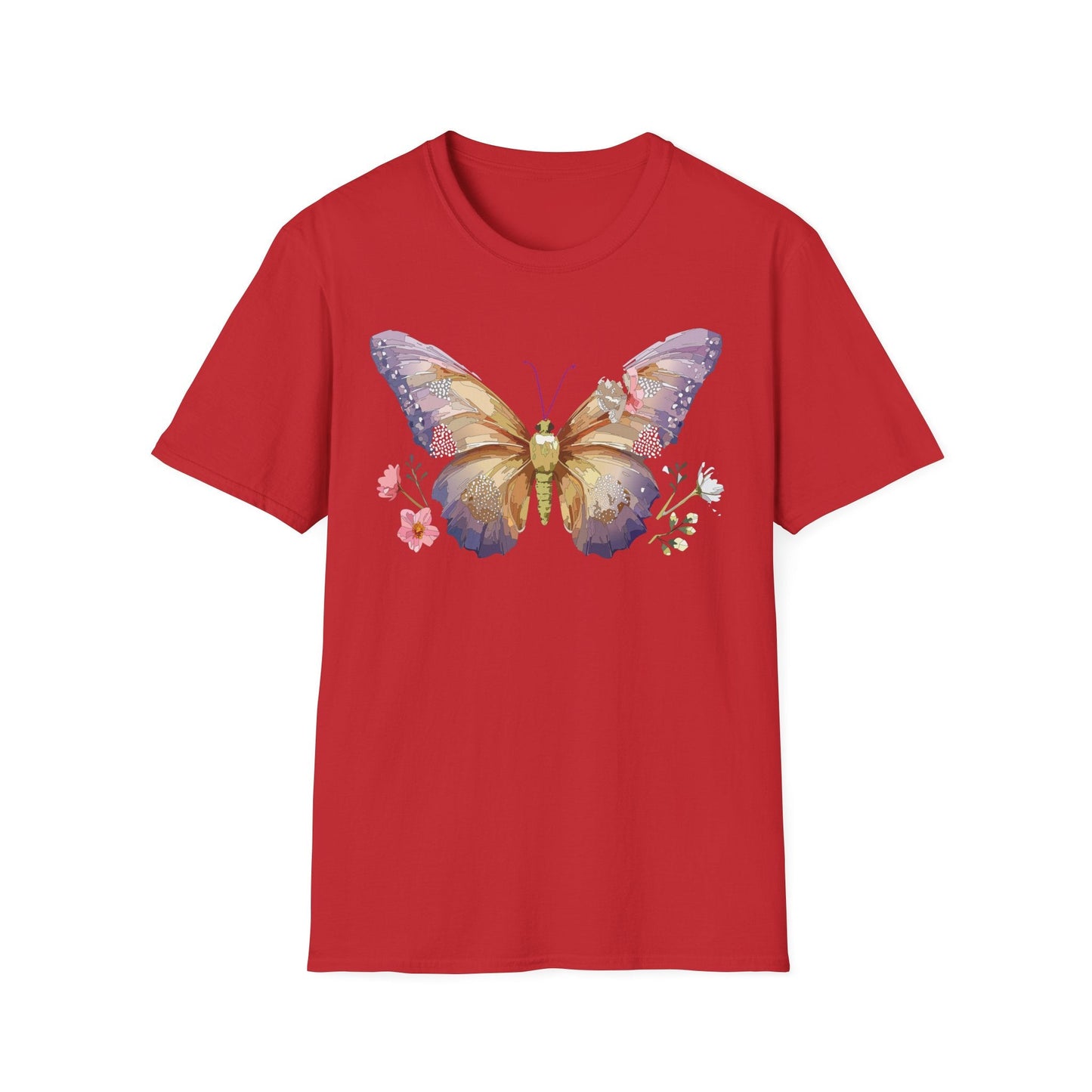 Monarch Butterfly Shirt Unisex Short Sleeve Tee Gildan Softstyle 64000 100 Percent Ring Spun Cotton