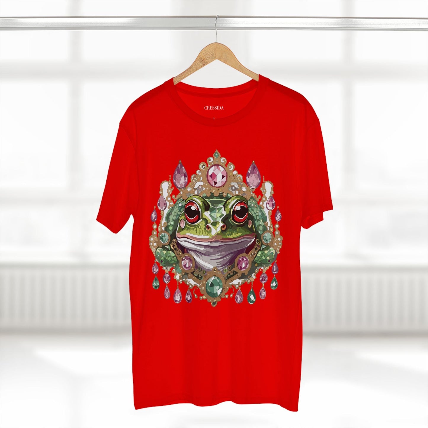 Frog Graphic Unisex 100 Cotton Tee With Unique Animal Golden Medallion Art Design 26