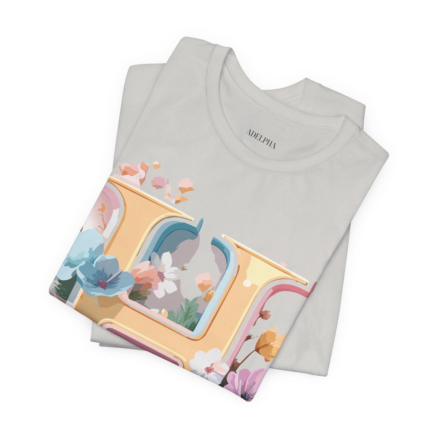 Adelpha Letter H Graphic Tee Unisex Jersey Short Sleeve Vintage Inspired Art Design Shirt