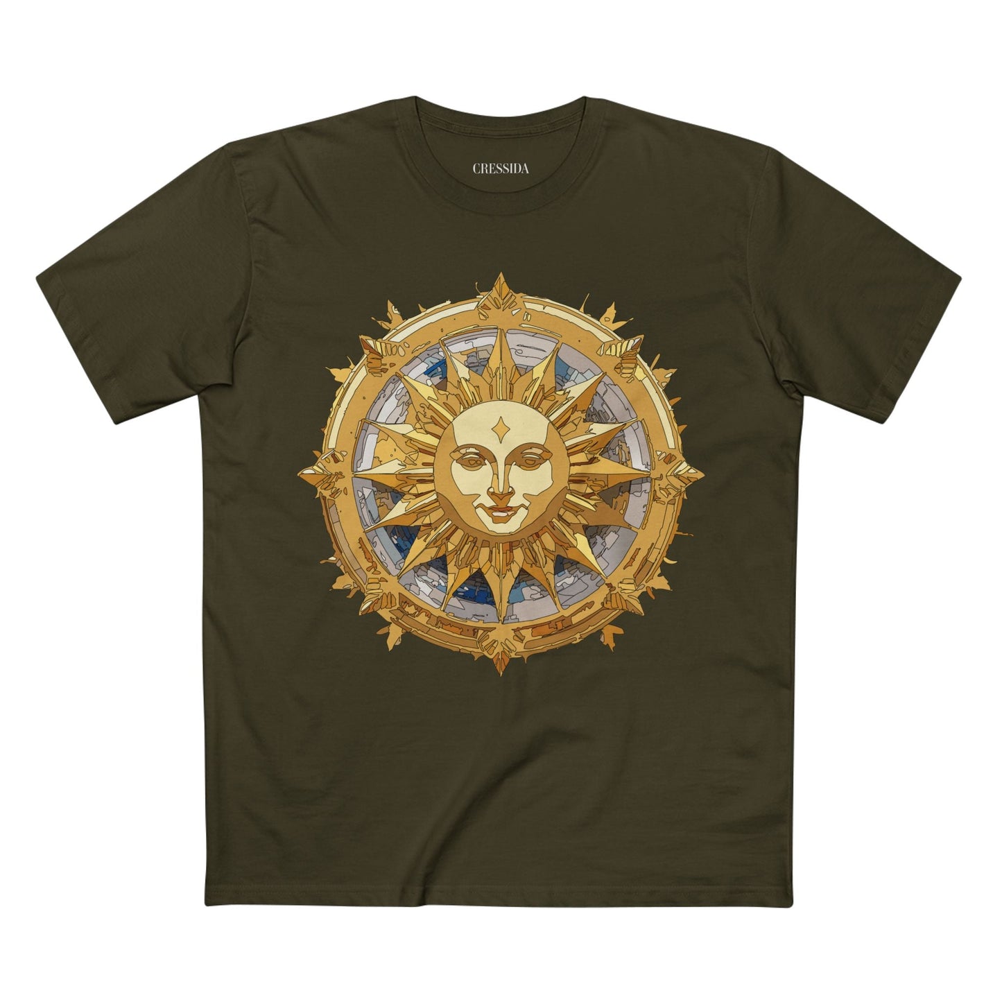 Gold Sun Graphic Unisex 100 Cotton T-Shirt with Golden Art Design 20