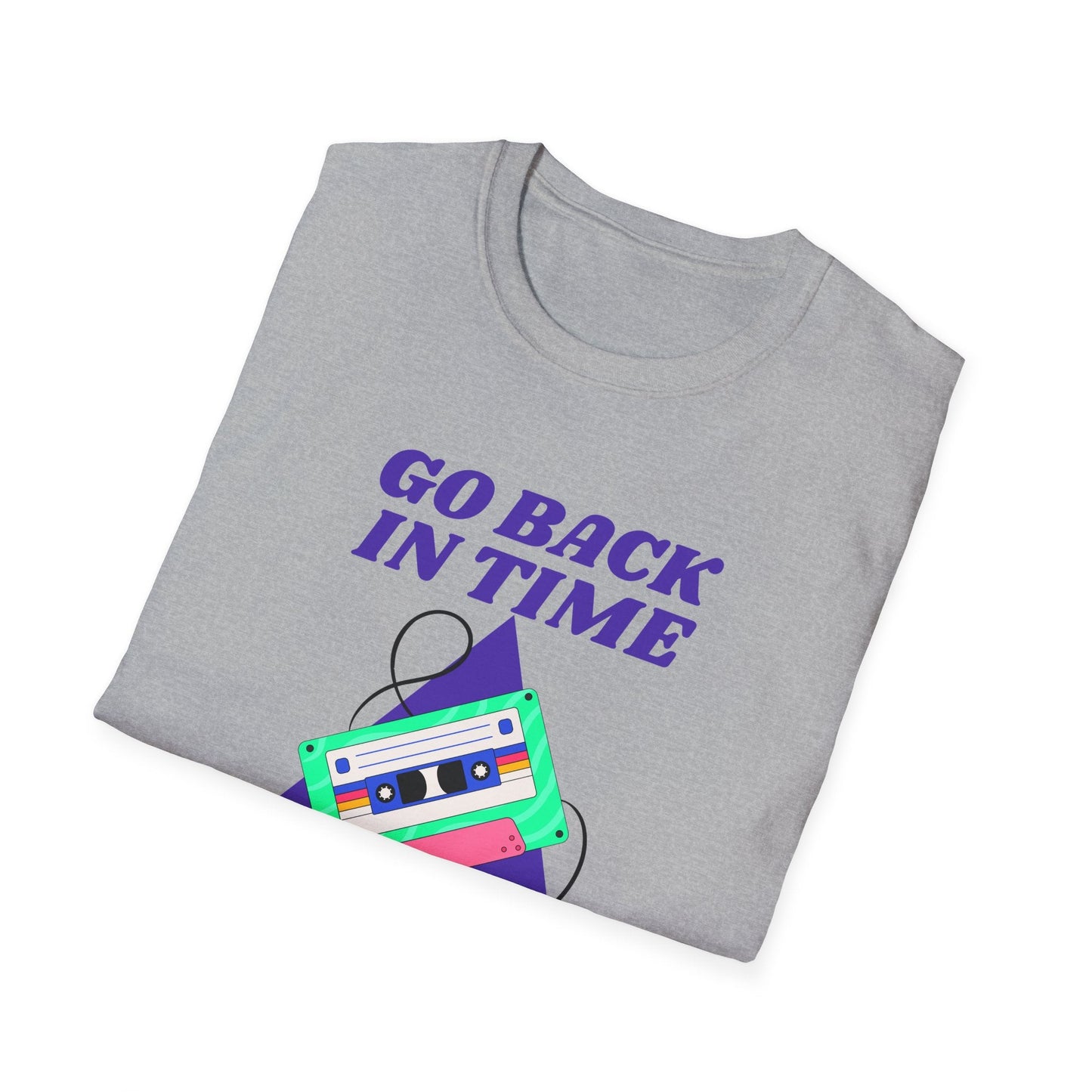 Retro Go Back In Time Cassette T-Shirt Unisex Cotton