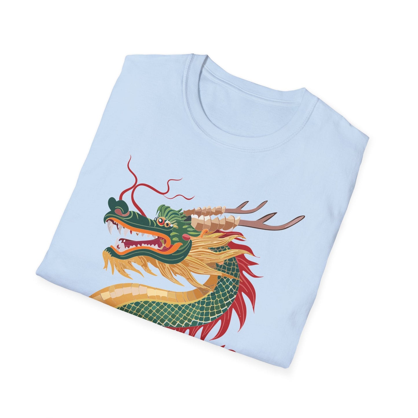 Dragon Graphic Unisex Cotton Softstyle Art Design Tee With Animals 9