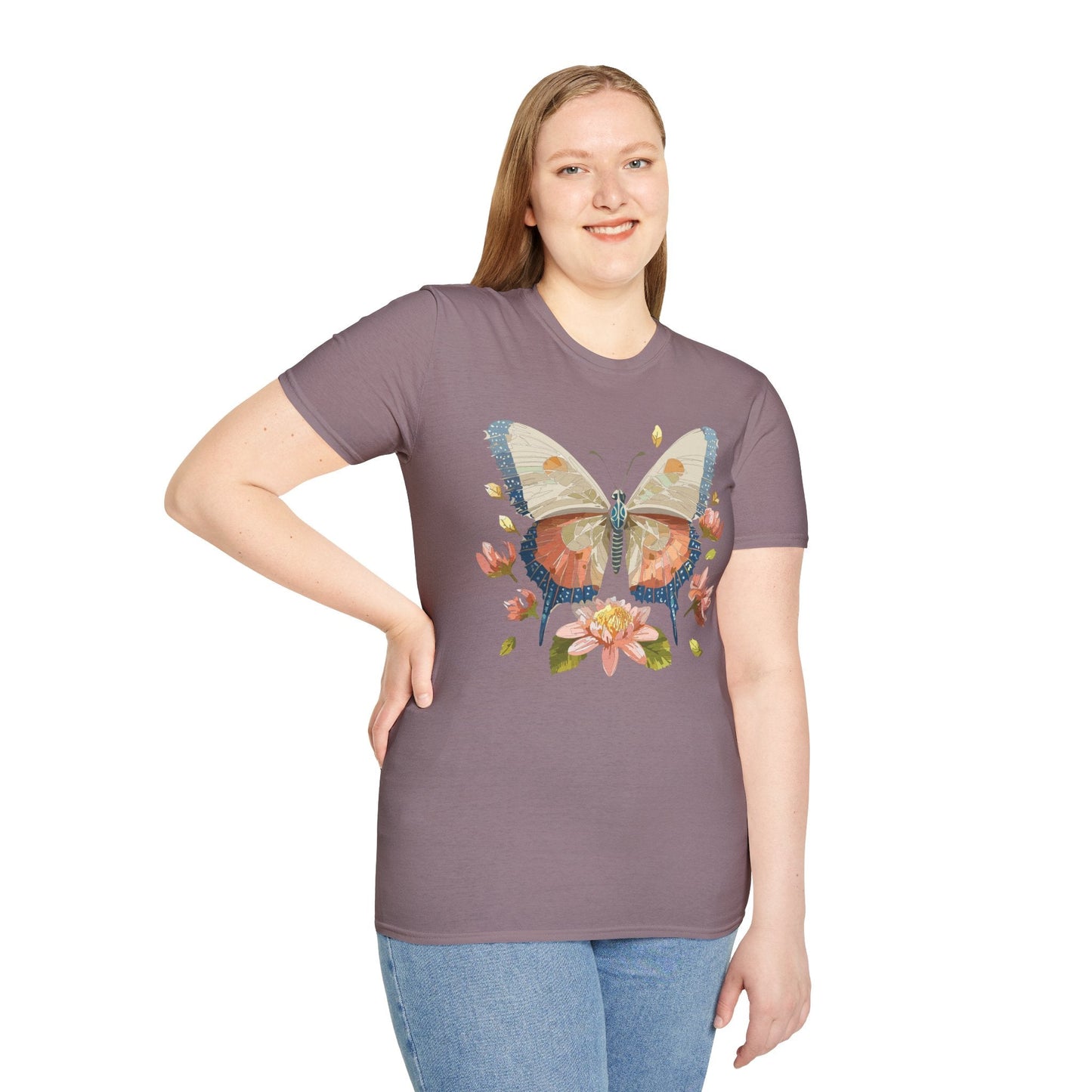 Butterfly Shirt Unisex Softstyle T Shirt Gildan 64000 100 Cotton Monarch Butterfly Gift