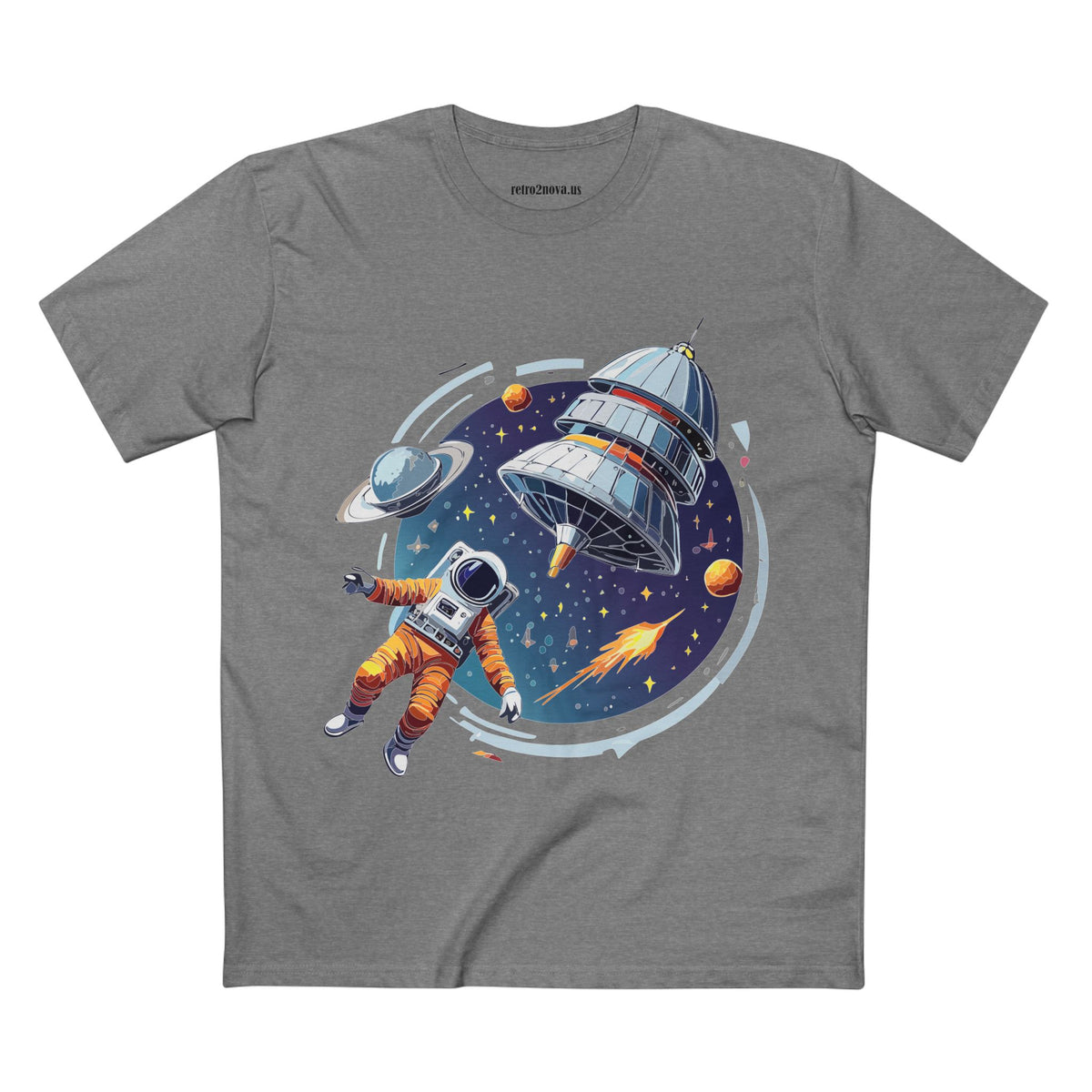 Cosmos Astronaut Graphic Tee Staple Unisex 100 Cotton Tee Shirt - CS-28