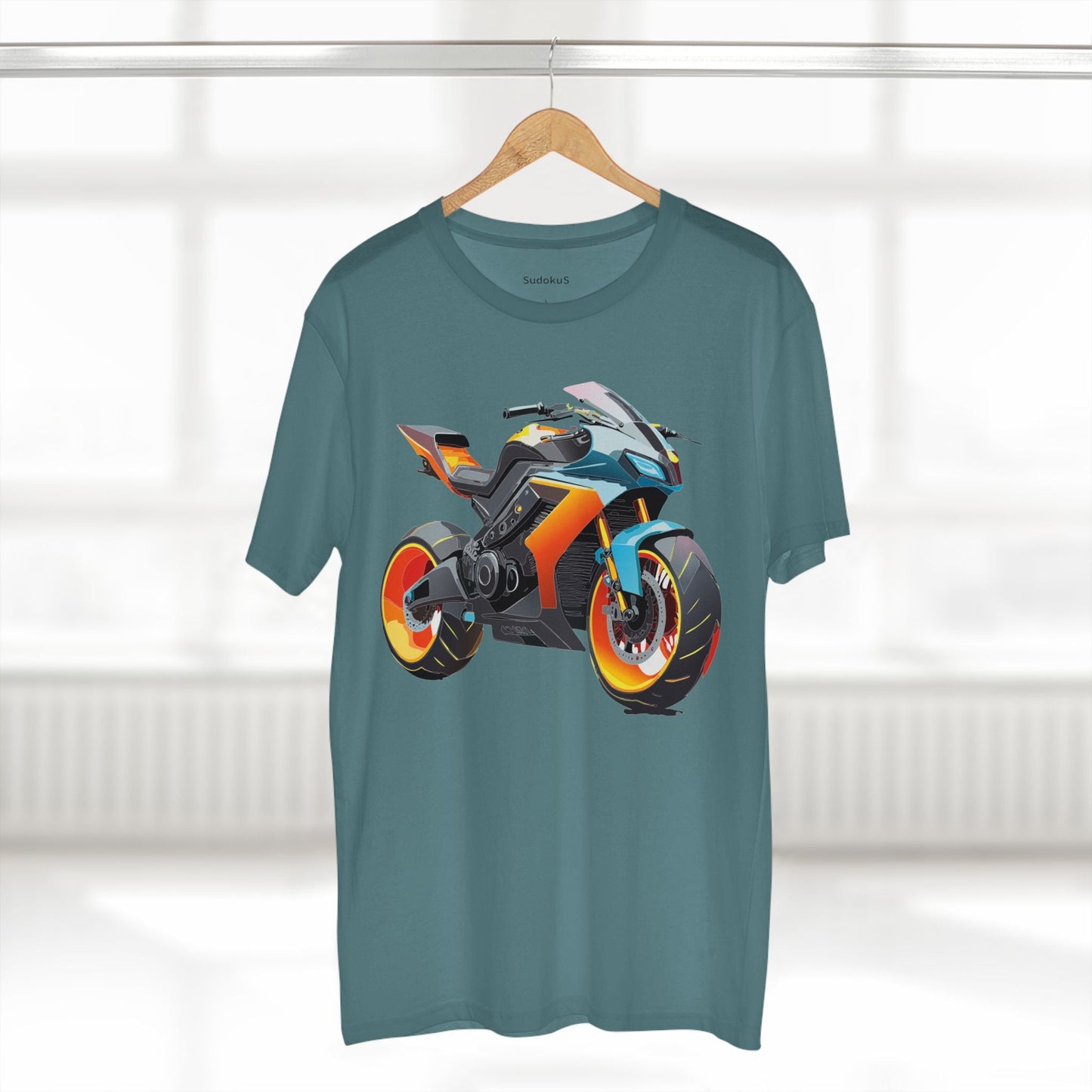 Moto Bike Graphic Unisex 100 Cotton Staple Tee 29