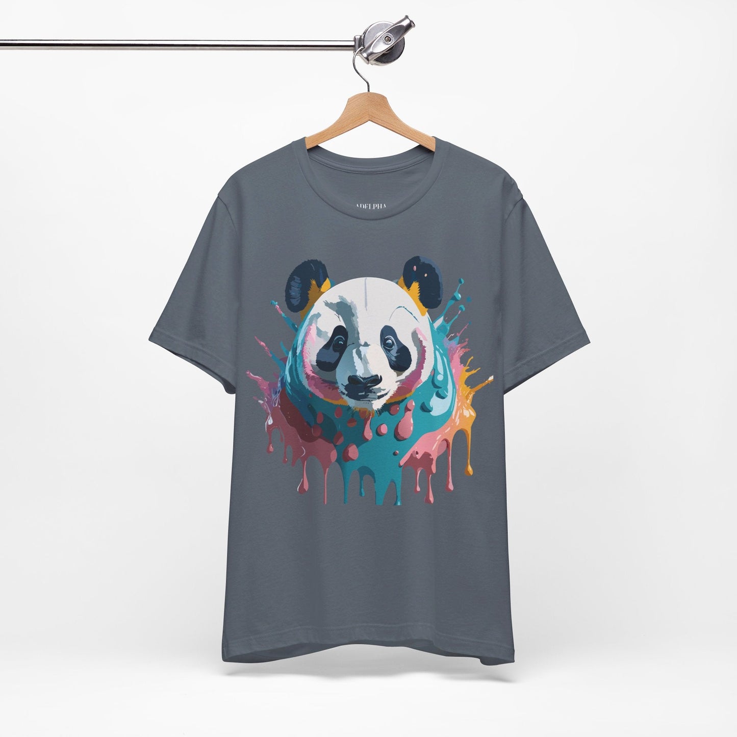 Panda Graphic Tee Unisex Short Sleeve Art Design By Adelpha Vintage Inspired Shirt