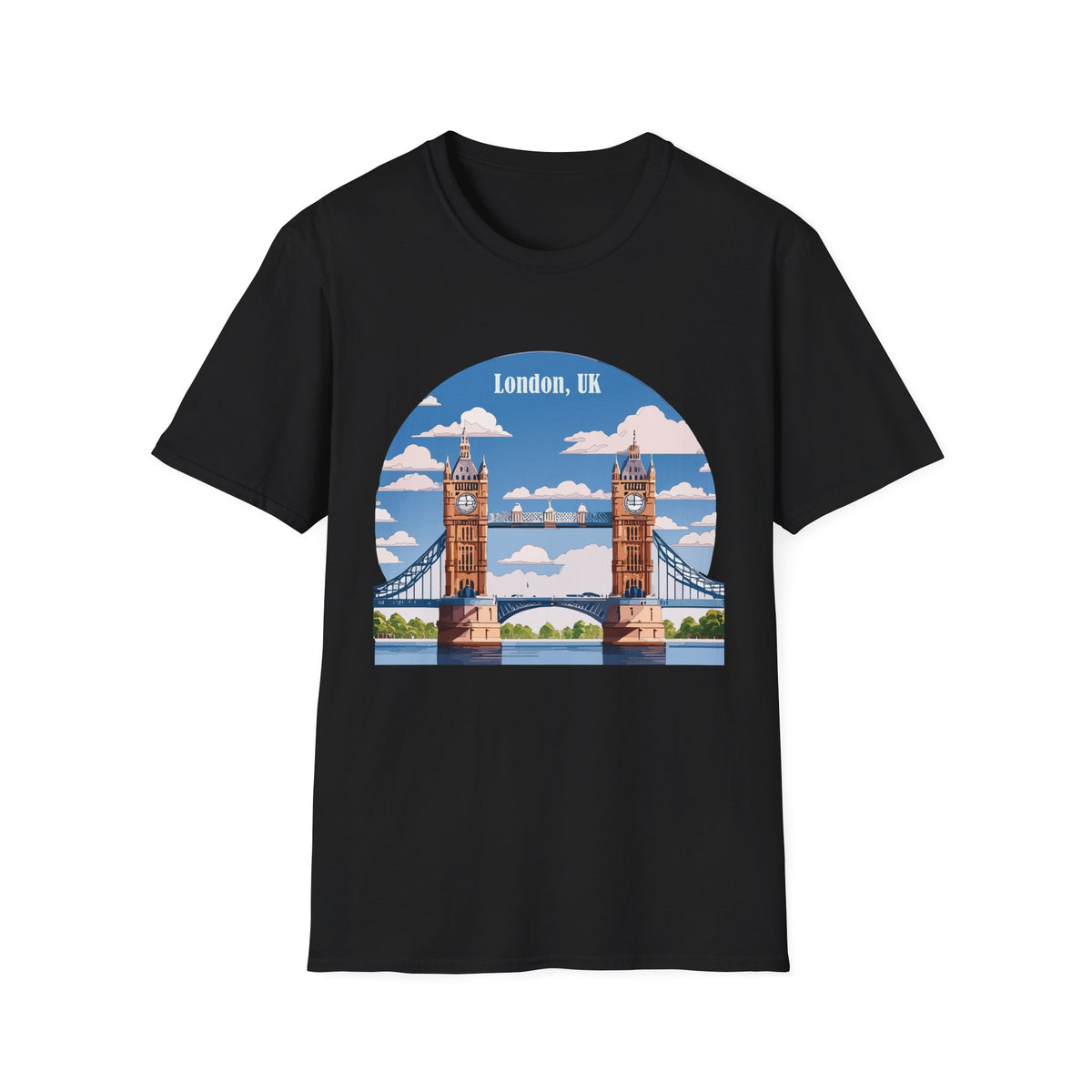 London Tower Bridge Illustration T-Shirt | London, UK skyline tee