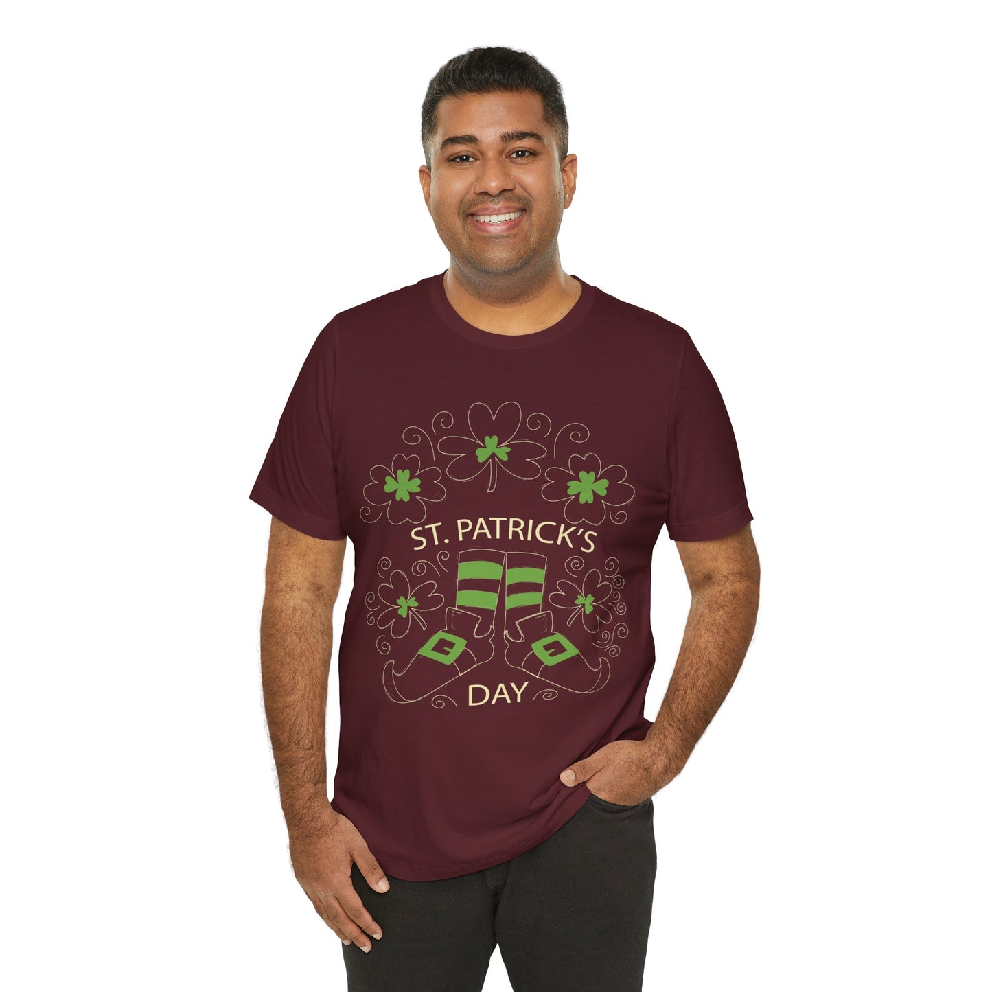 Unisex Cotton Tee Shirt with Lucky Prints