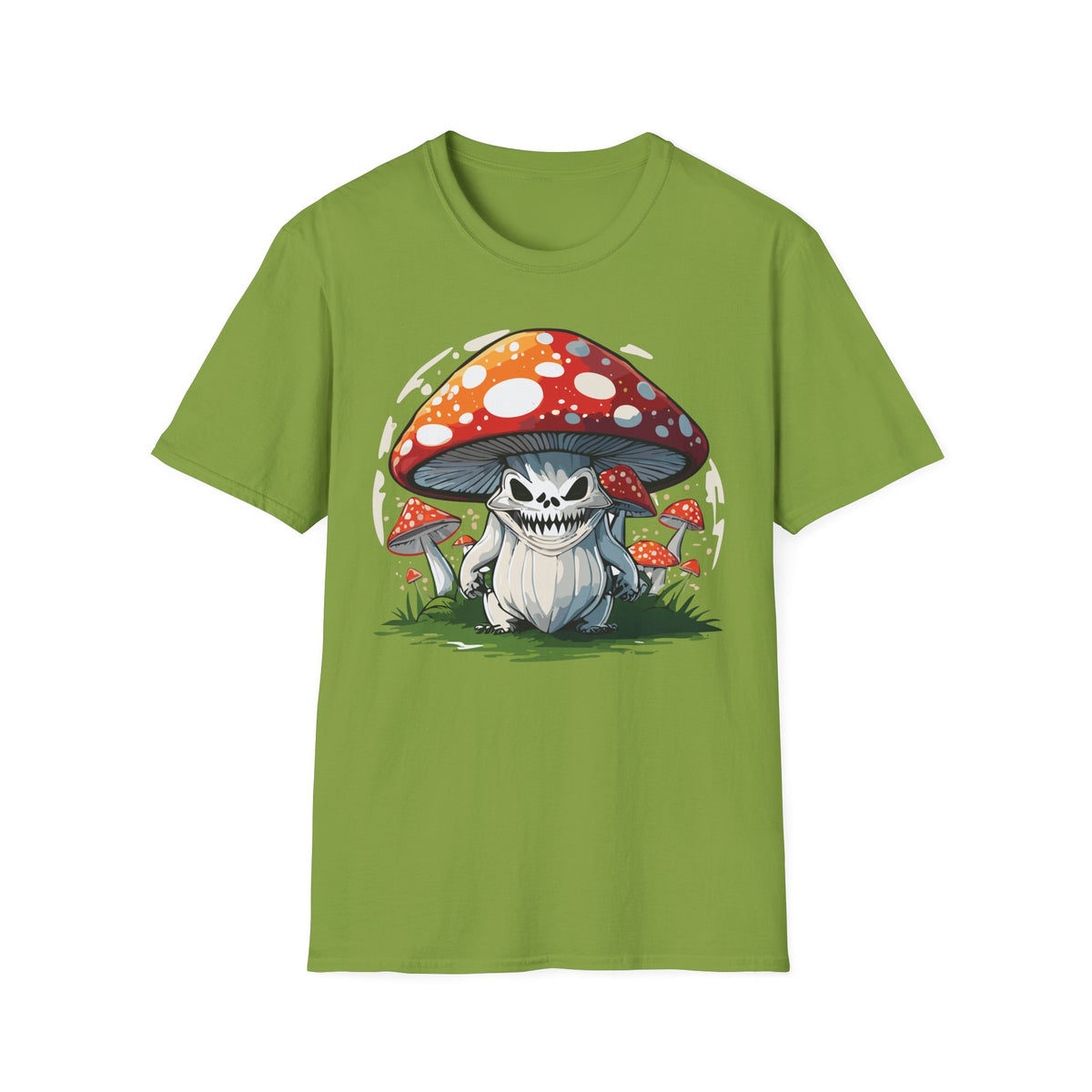 Funny Mashroom Cartoon  Graphic Tee Gildan Unisex 100 Cotton Tee Shirt c14