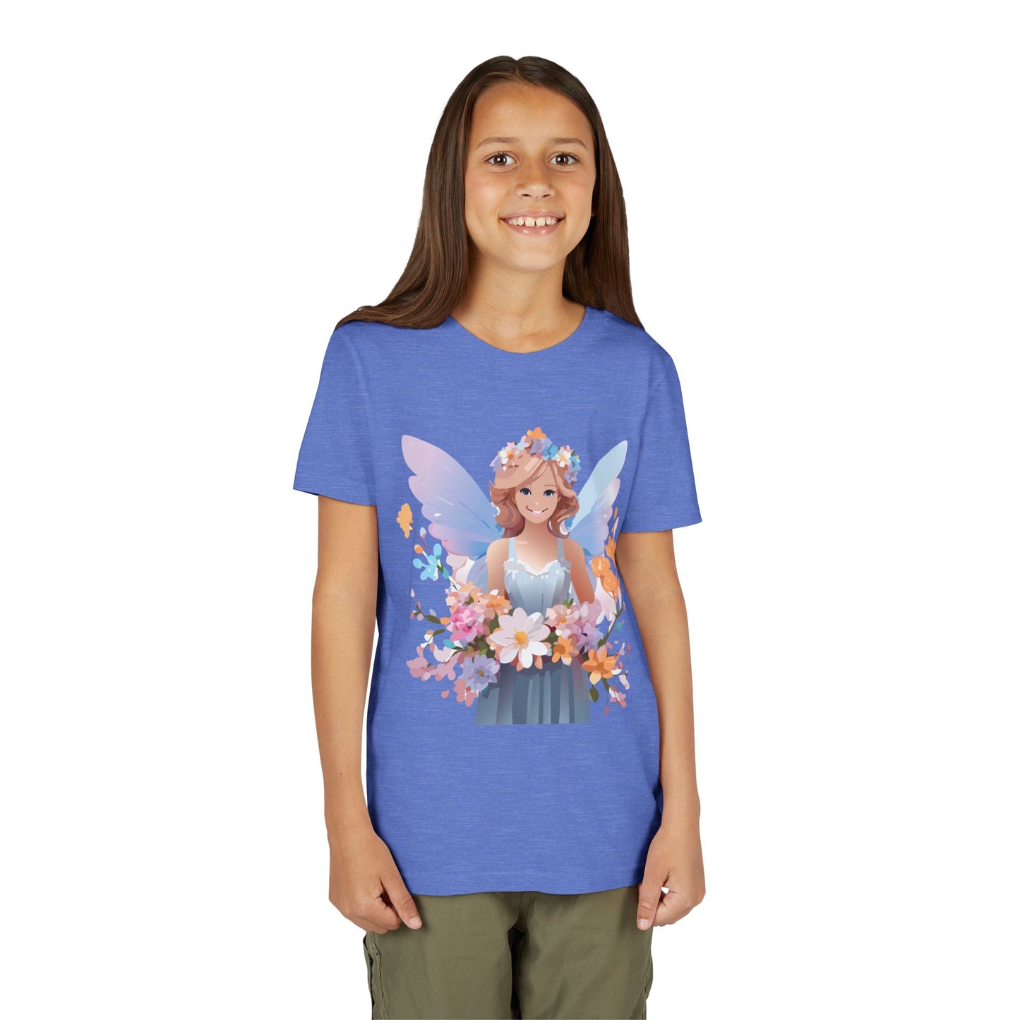 Enchanting Fairy Floral Youth Short Sleeve Tee - Perfect for Spring Celebrations (9-14)