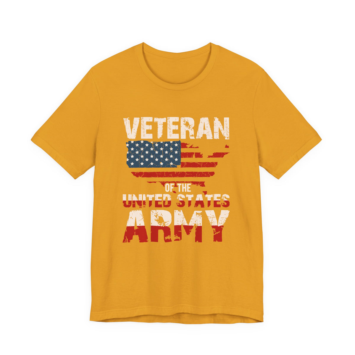 Veteran of the United States Army Tee American Flag Distressed Military Unisex Cotton Shirt v6