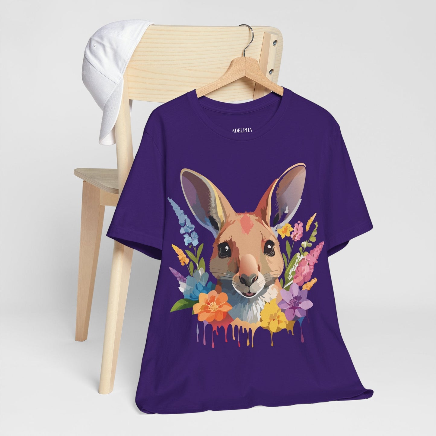 Kangaroo Graphic Unisex 100 Cotton Vintage Animal Artwork Tee 3