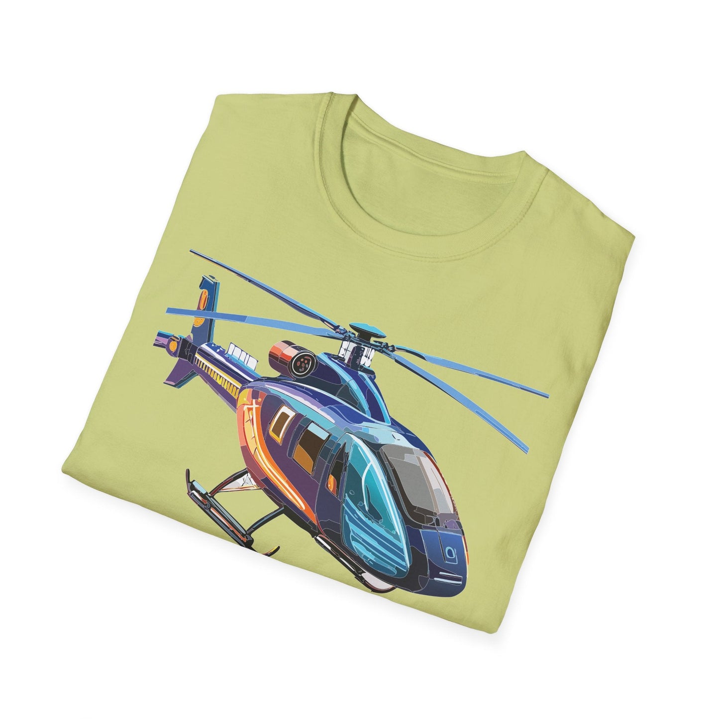 Chopper Helicopter Graphic Unisex Cotton Softstyle Short Sleeve Tee 8