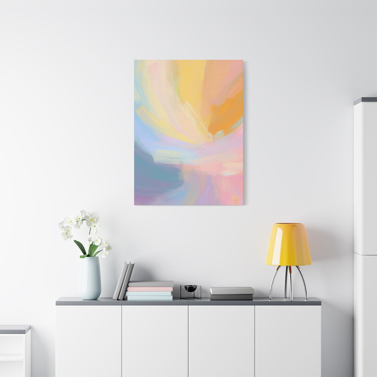 Abstract Pastel Painting Print Canvas 20x24,20x30,24x30 24x32,24x36,30x40 32x48,36x48,40x60 Pine-Wood Inner Frame ABS-95