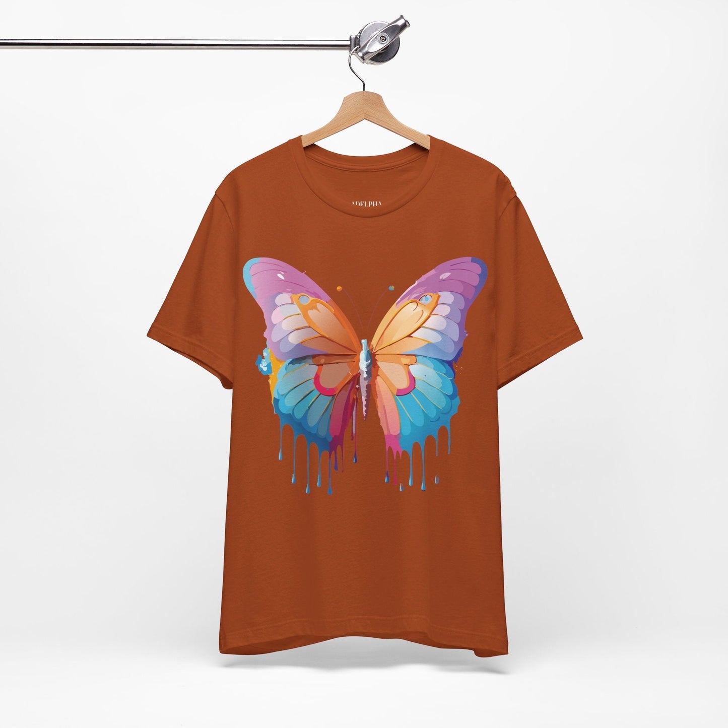 Butterfly Graphic Unisex 100 Cotton Lightweight Vintage Design Jersey Tee 90