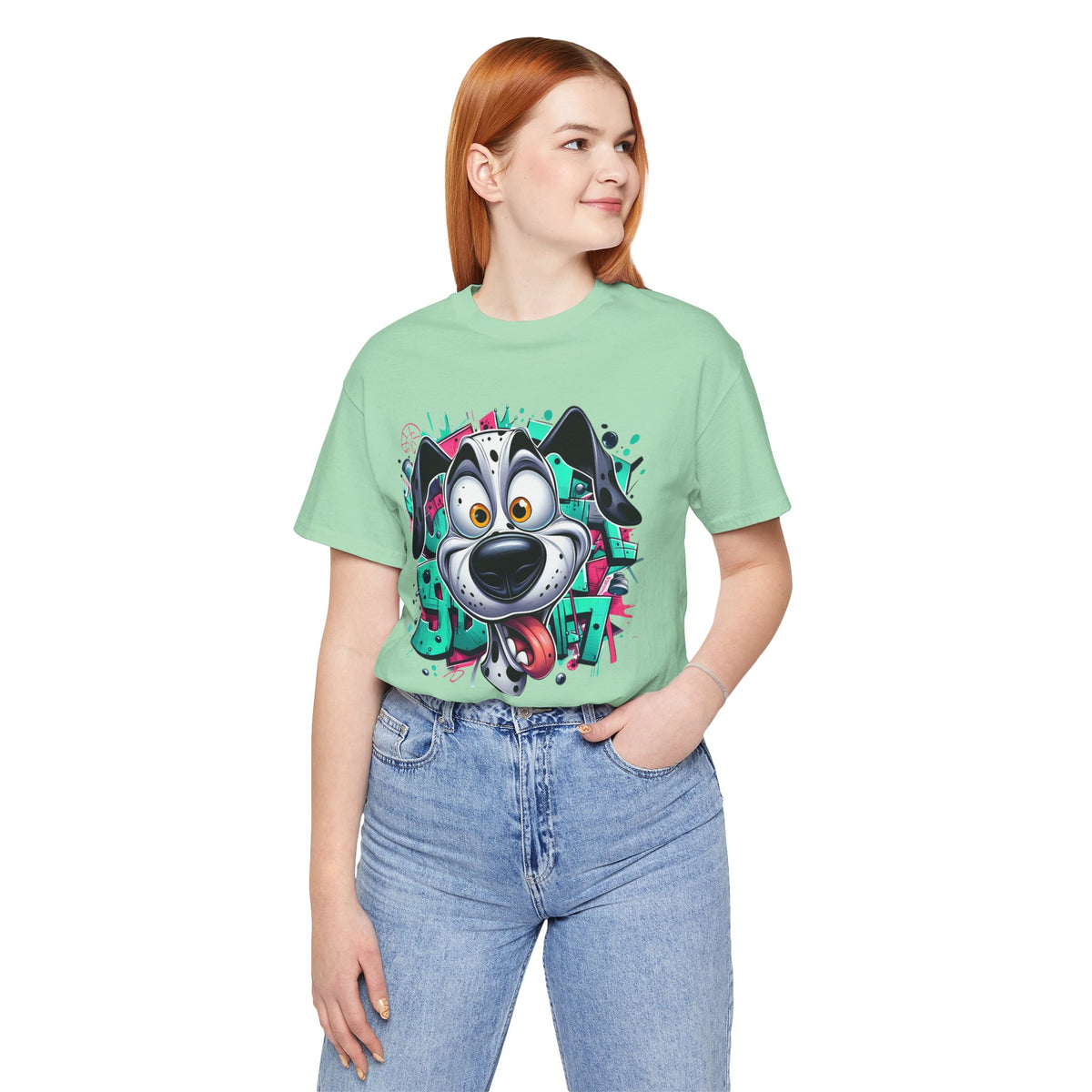 Viki Animal Tees, Dog Tee Shirt, Funny Dog T-Shirt, Art Design Top, Funny Animal T-Shirt, Graphic Tee