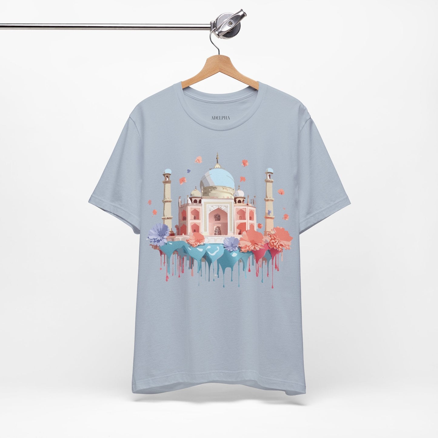 Unisex Taj Mahal Graphic Tee Vintage Inspired Shirt By Adelpha Art Design Collection