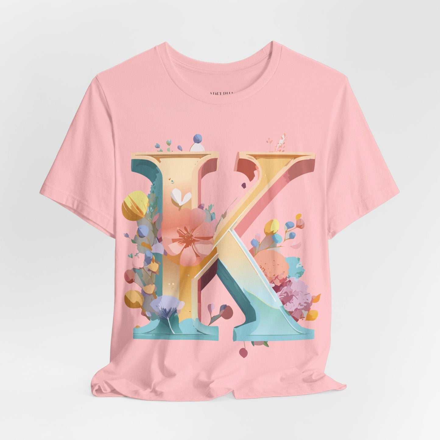 Letter K Shirt Unisex Graphic Tee With Vintage Inspired Artwork By Adelpha Short Sleeve
