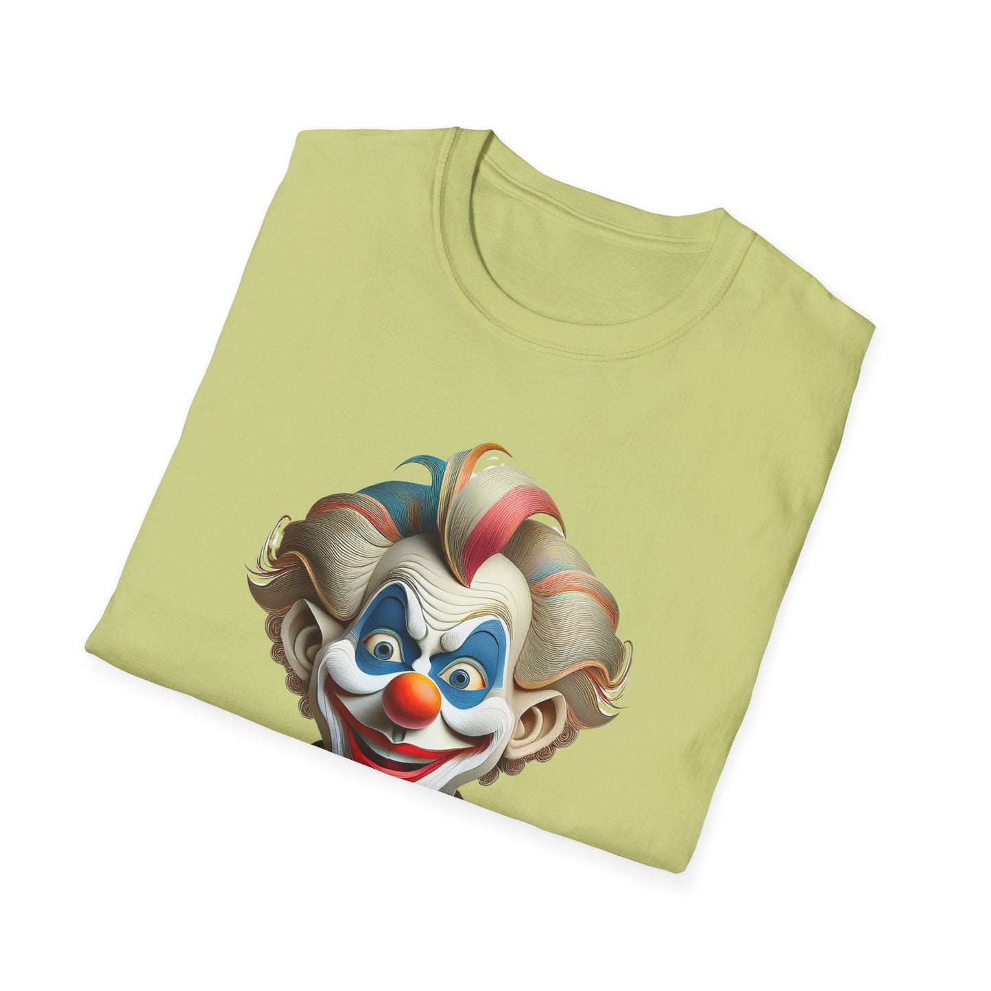 Unisex Clown Shirt Funny Man Circus Tee Softstyle Gildan 64000 Short Sleeve Everyday Comfort