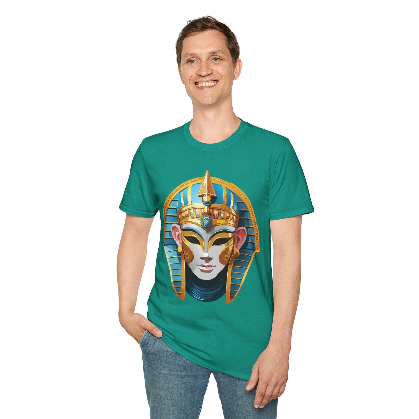 Mask Design Tee Shirt For Unisex Comfort Gildan Softstyle 64000 Ring Spun Cotton