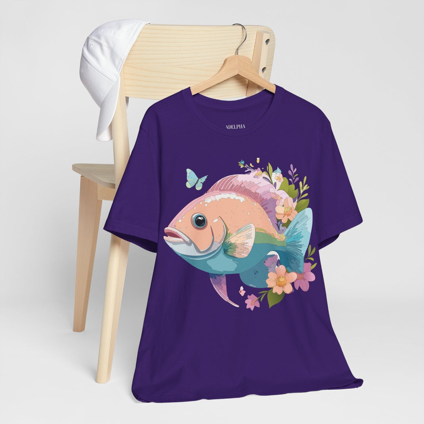 Fish Graphic Unisex 100 Cotton Vintage Artwork Tee 1