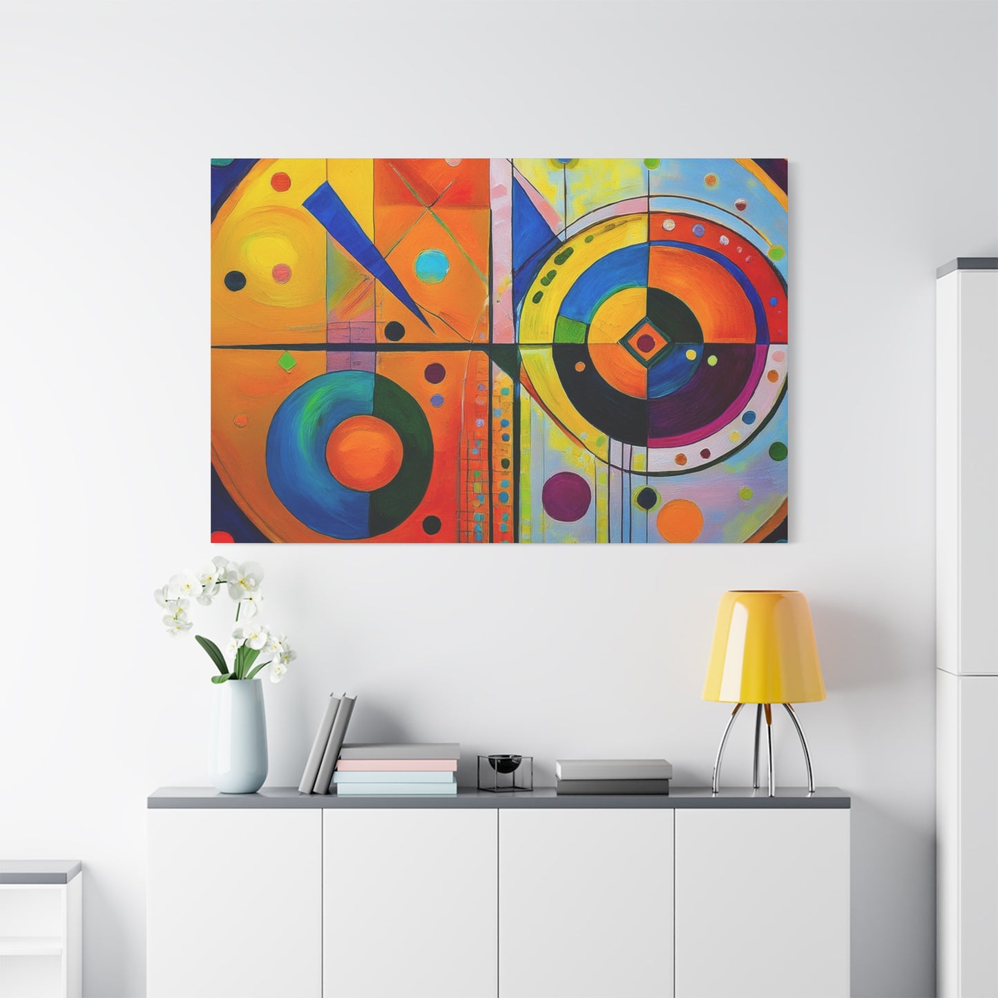 Abstract Oil Painting Print Canvas 24x16, 30x20, 36x24, 48x32, 60x40 Bright Latex Inks, Pine-Wood Inner Frame ABH-63