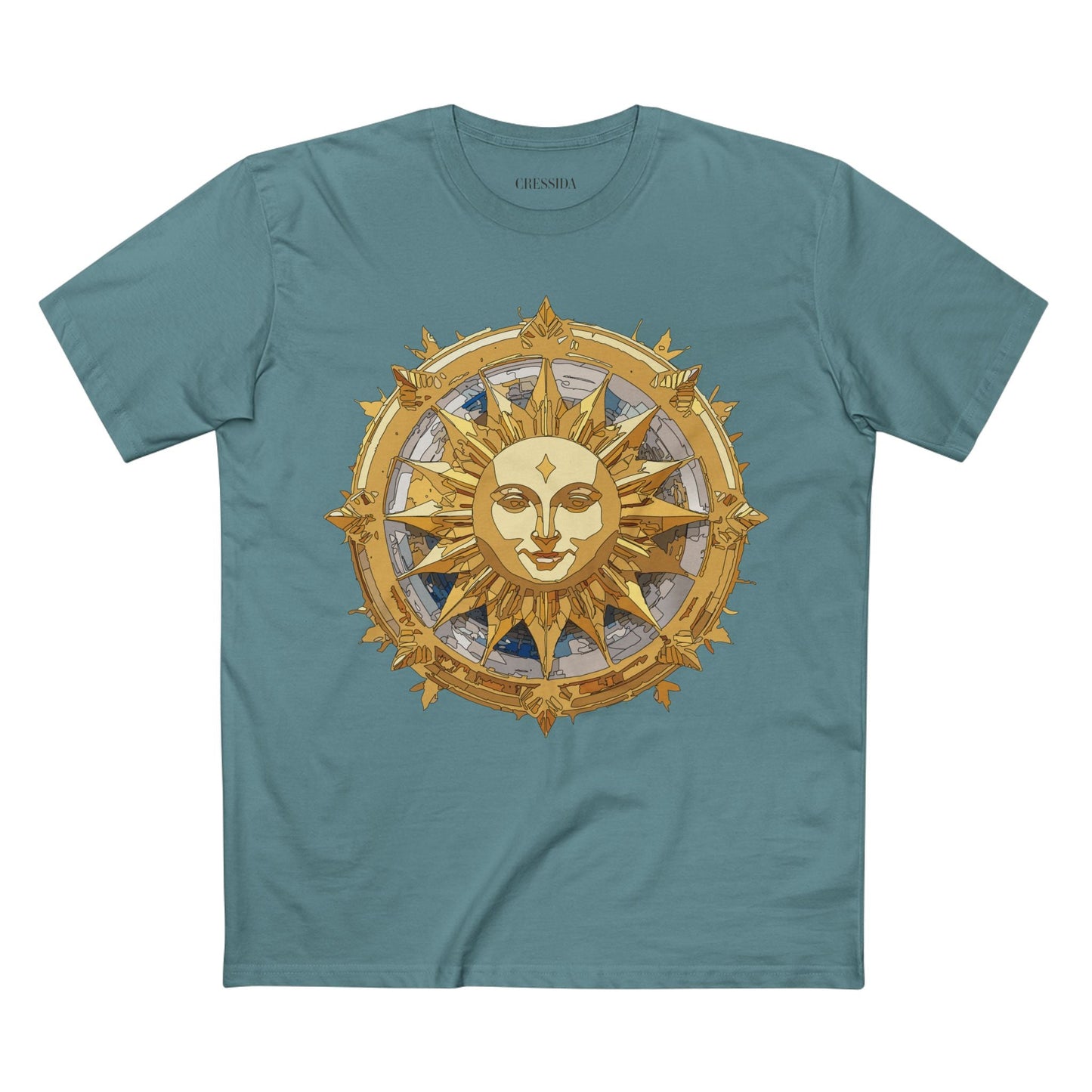 Gold Sun Graphic Unisex 100 Cotton T-Shirt with Golden Art Design 20