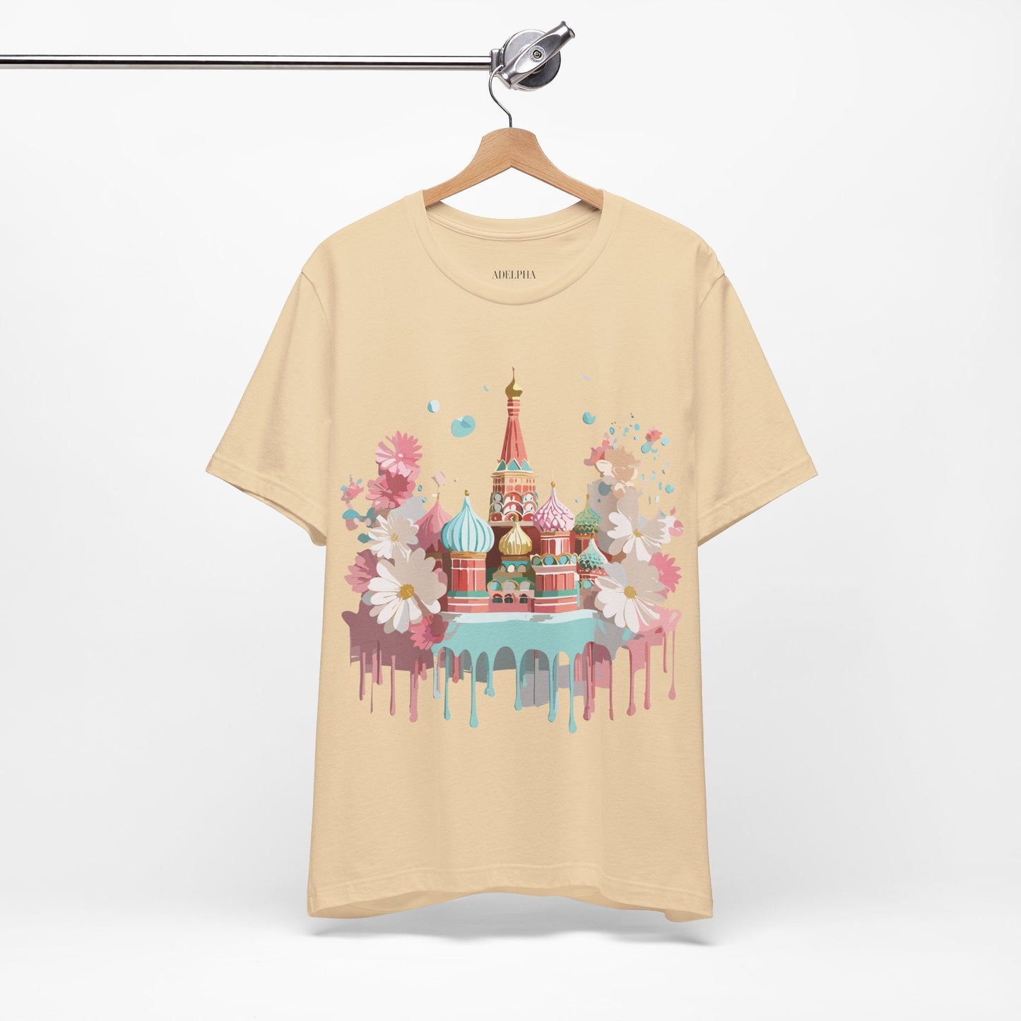 Unisex Graphic Tee With Vintage Moscow Artwork By Adelpha Premium Short Sleeve Shirt