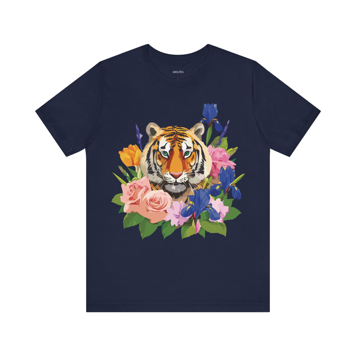 Tiger Graphic Unisex Cotton Bella+Canvas Tee with Art Animal Design d93
