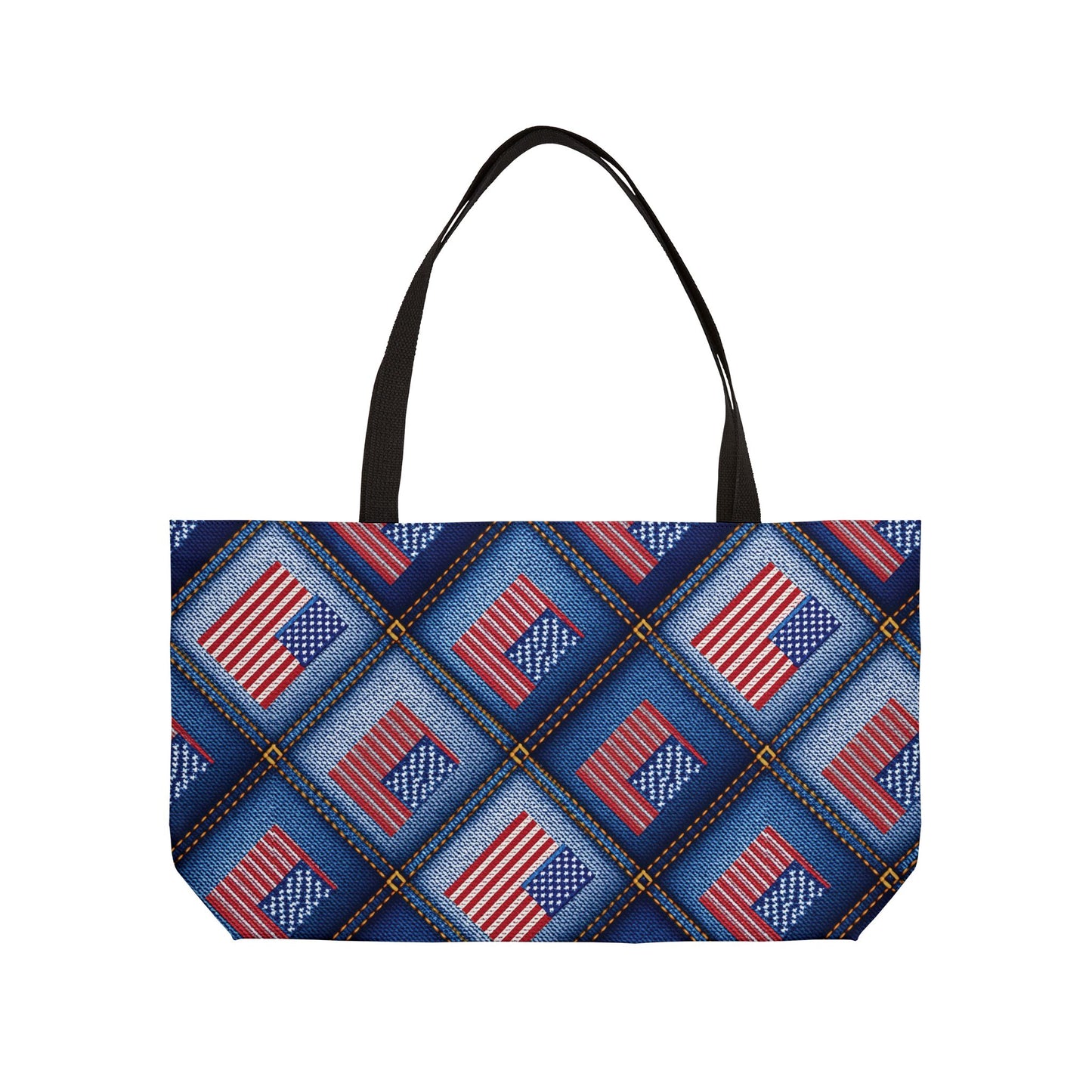 4th of July Denim Print Yoga Bag High-Quality 100% Spun Poly 24x13 Canvas Bag 74