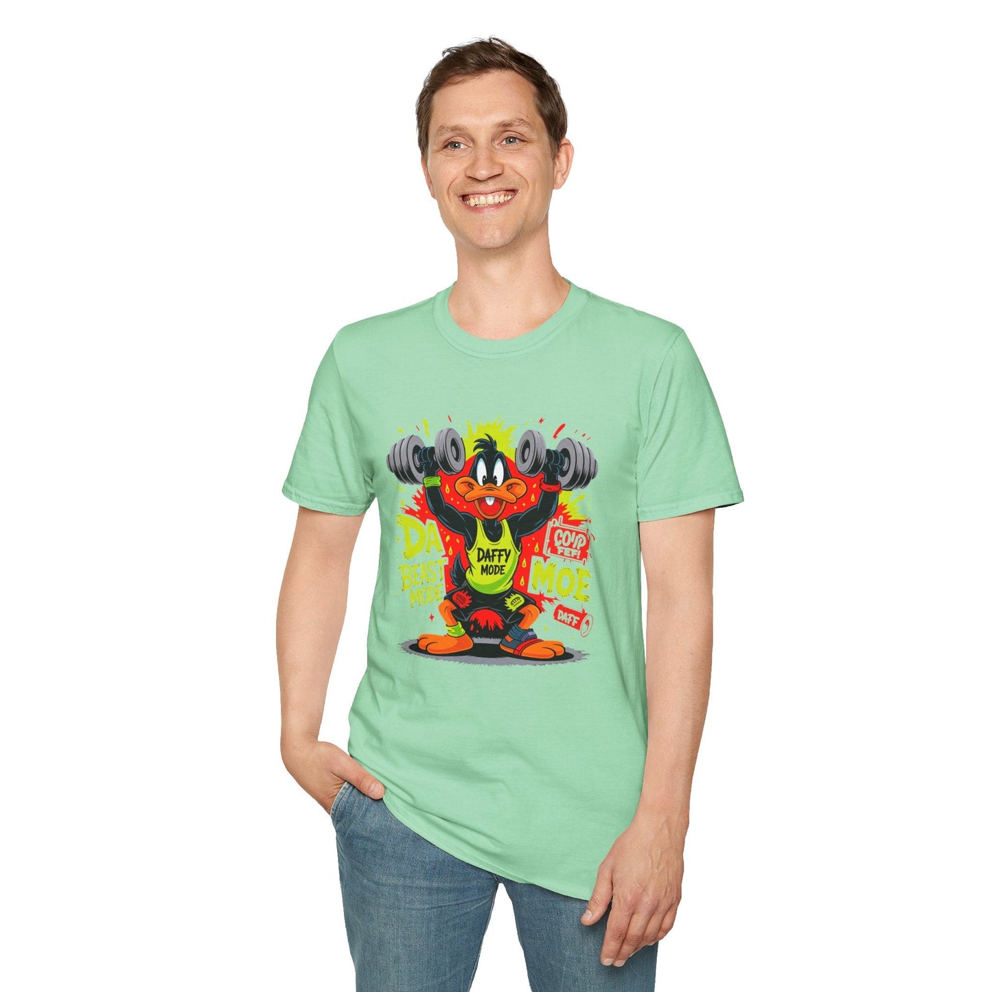 Unisex Cartoon T Shirt With Animation Design Funny Animals Tee Softstyle Gildan 64000